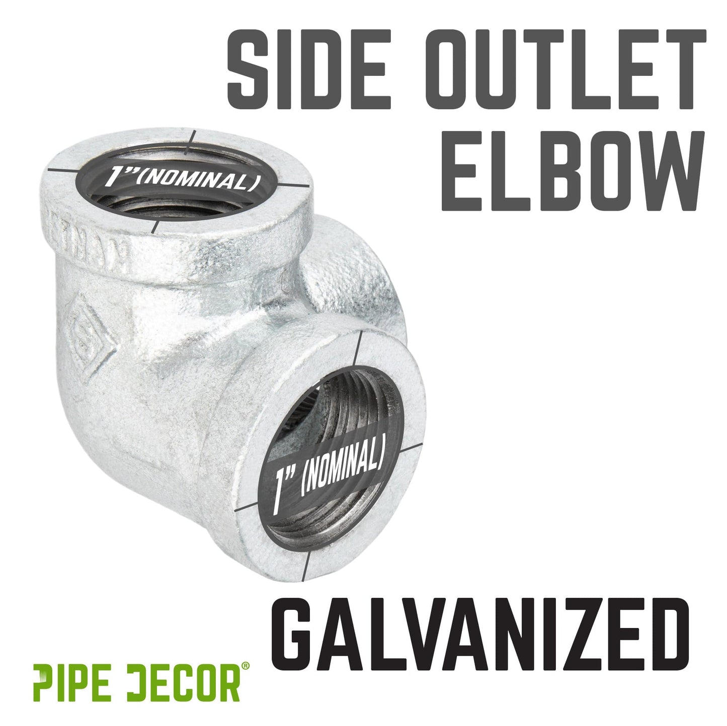 1 in. Galvanized Side Outlet Elbow