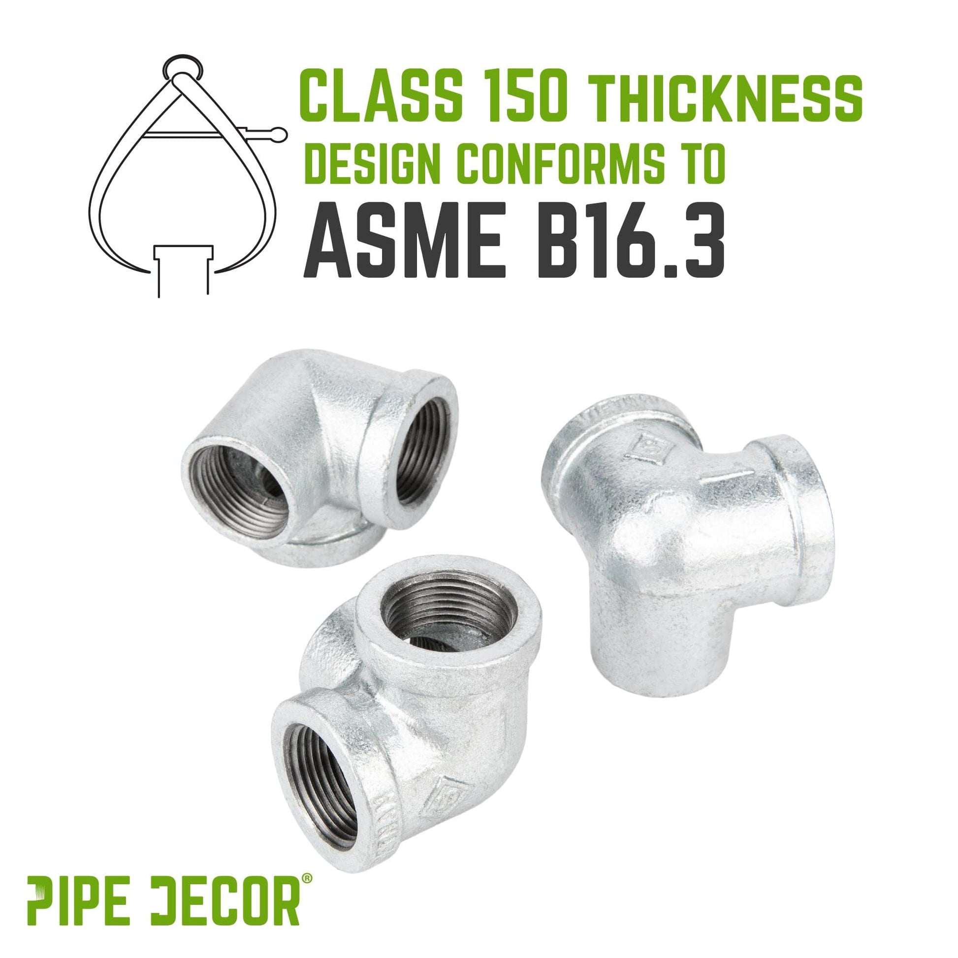 1 in. Galvanized Side Outlet Elbow