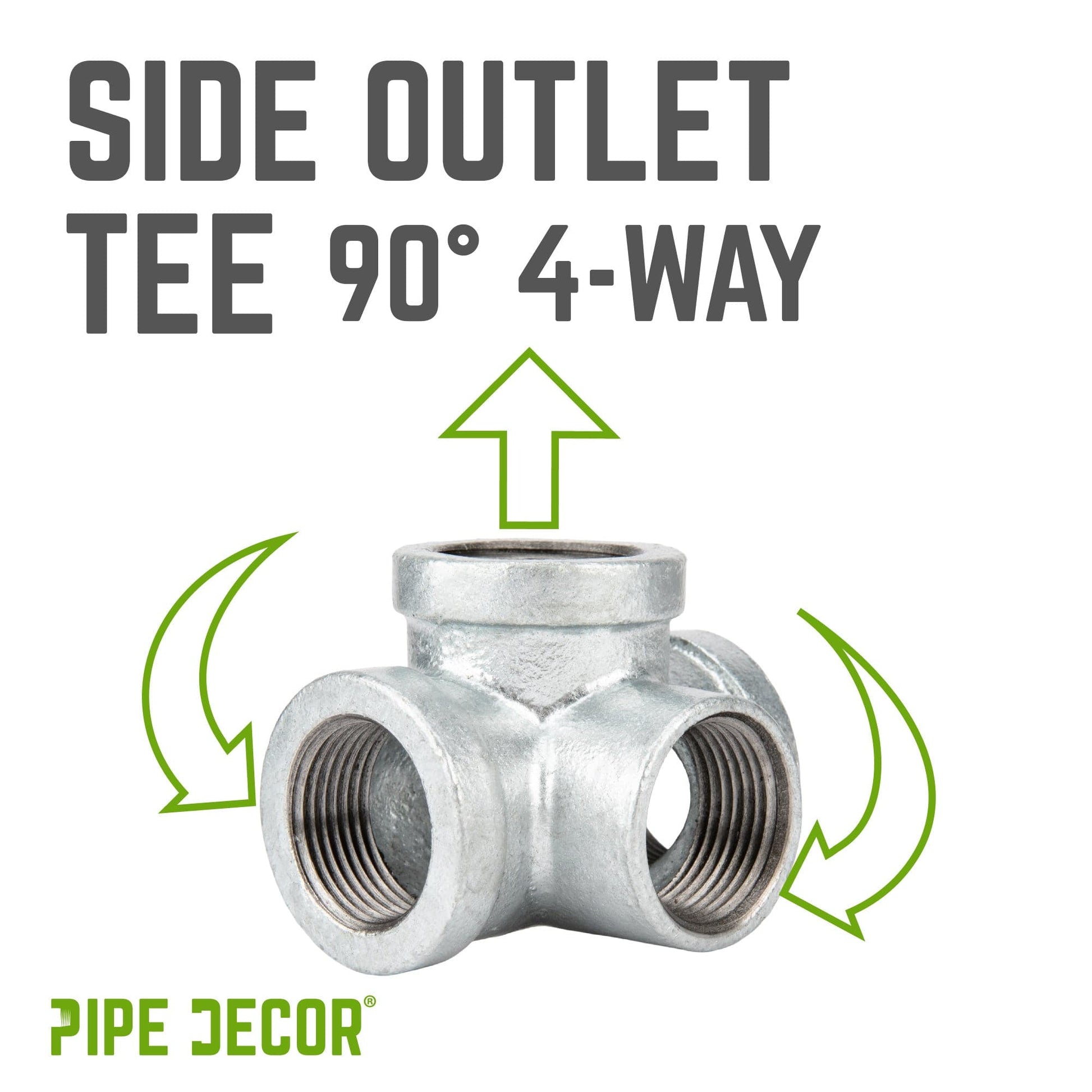 1 in. Galvanized Iron Side Outlet Tee