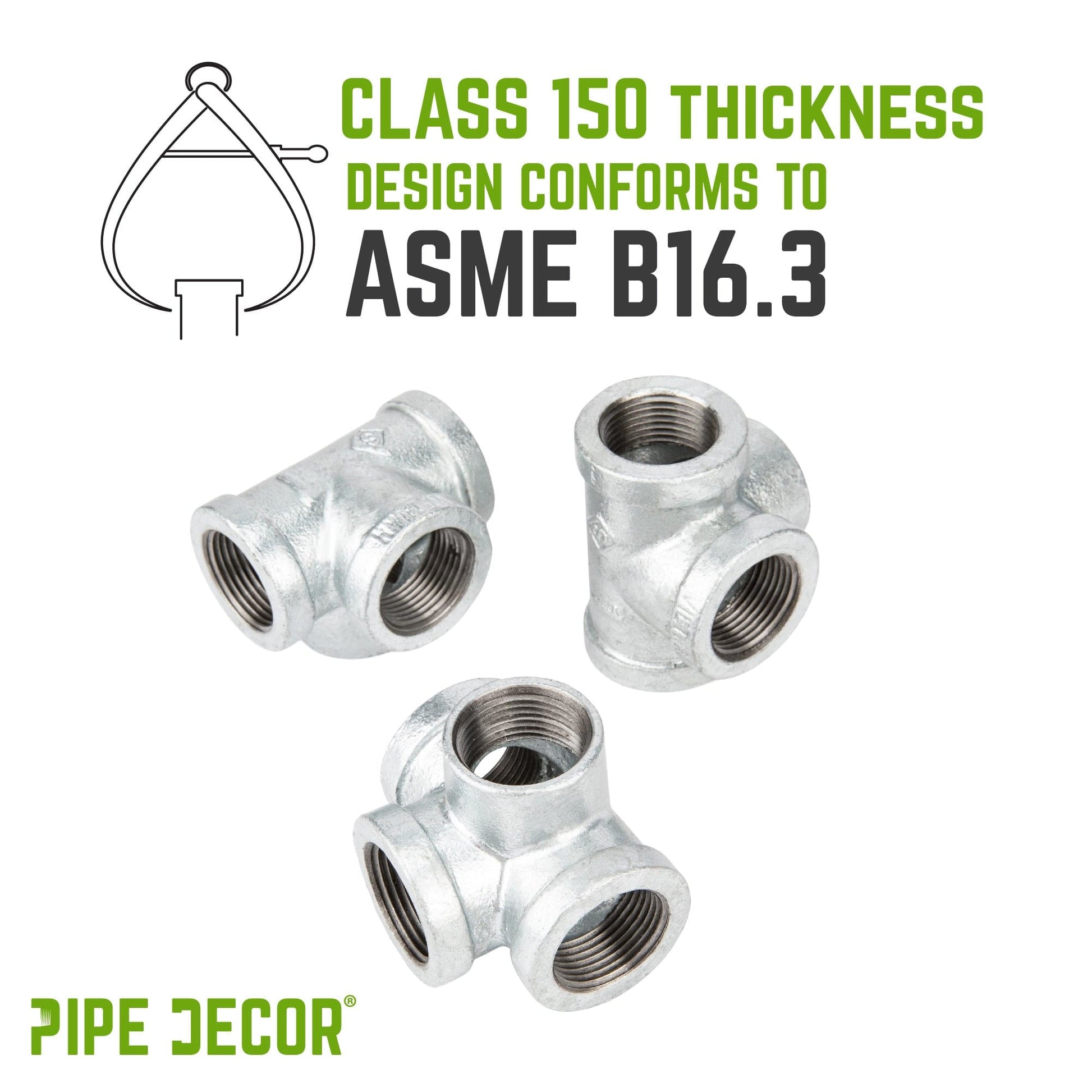 1 in. Galvanized Iron Side Outlet Tee