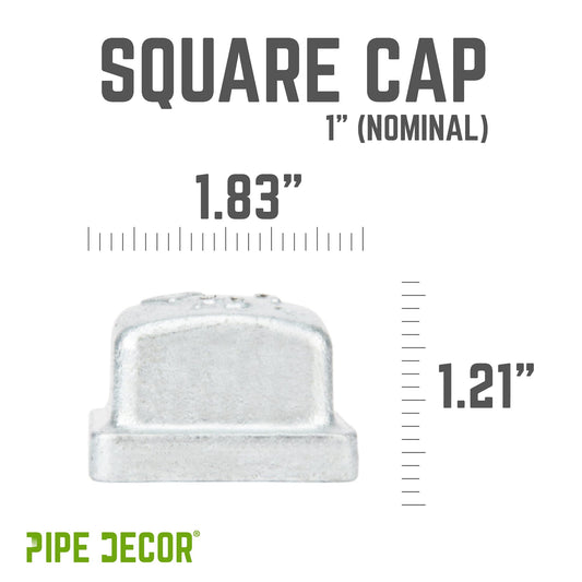 1 in. Galvanized Square Cap