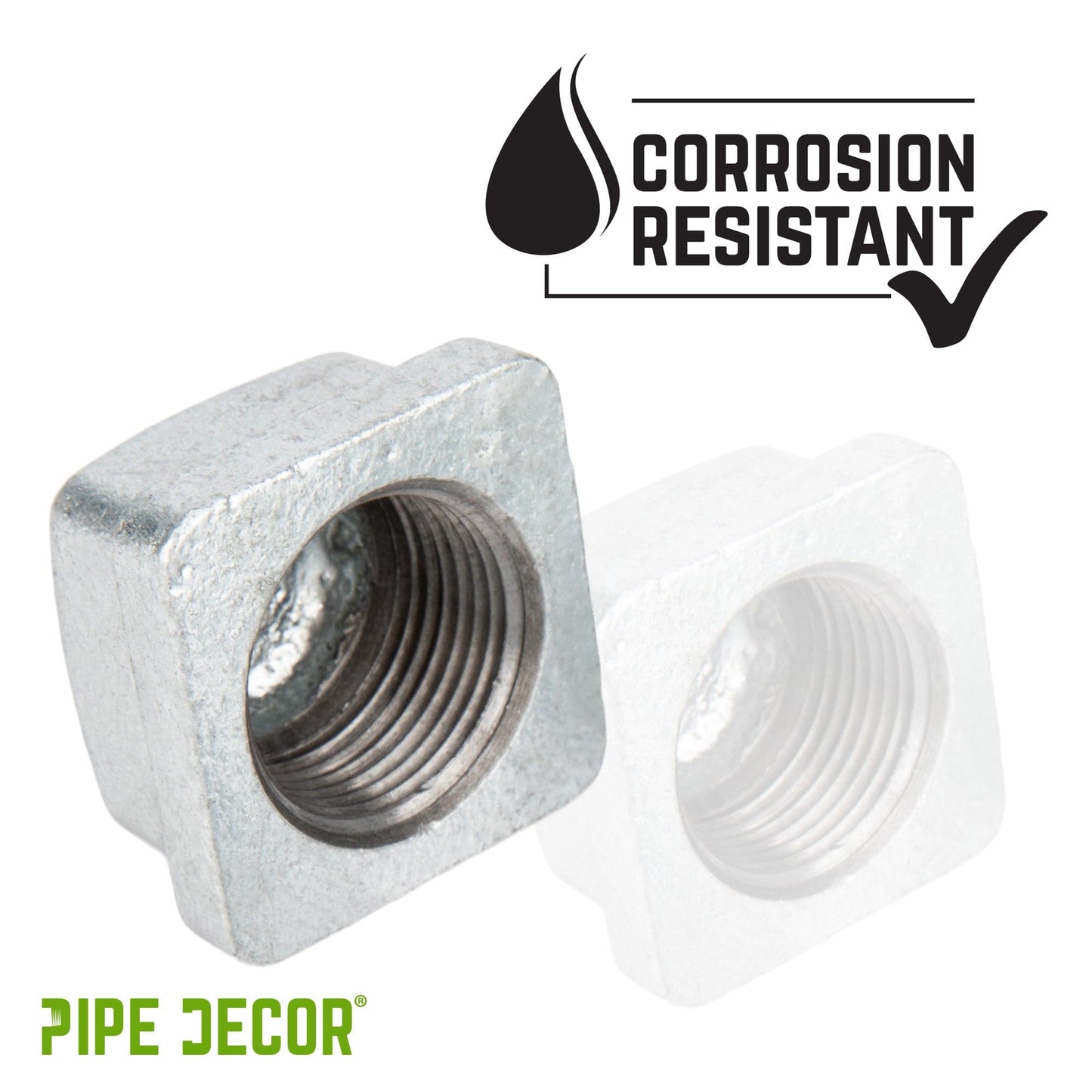 1/2 in. Galvanized Square Cap