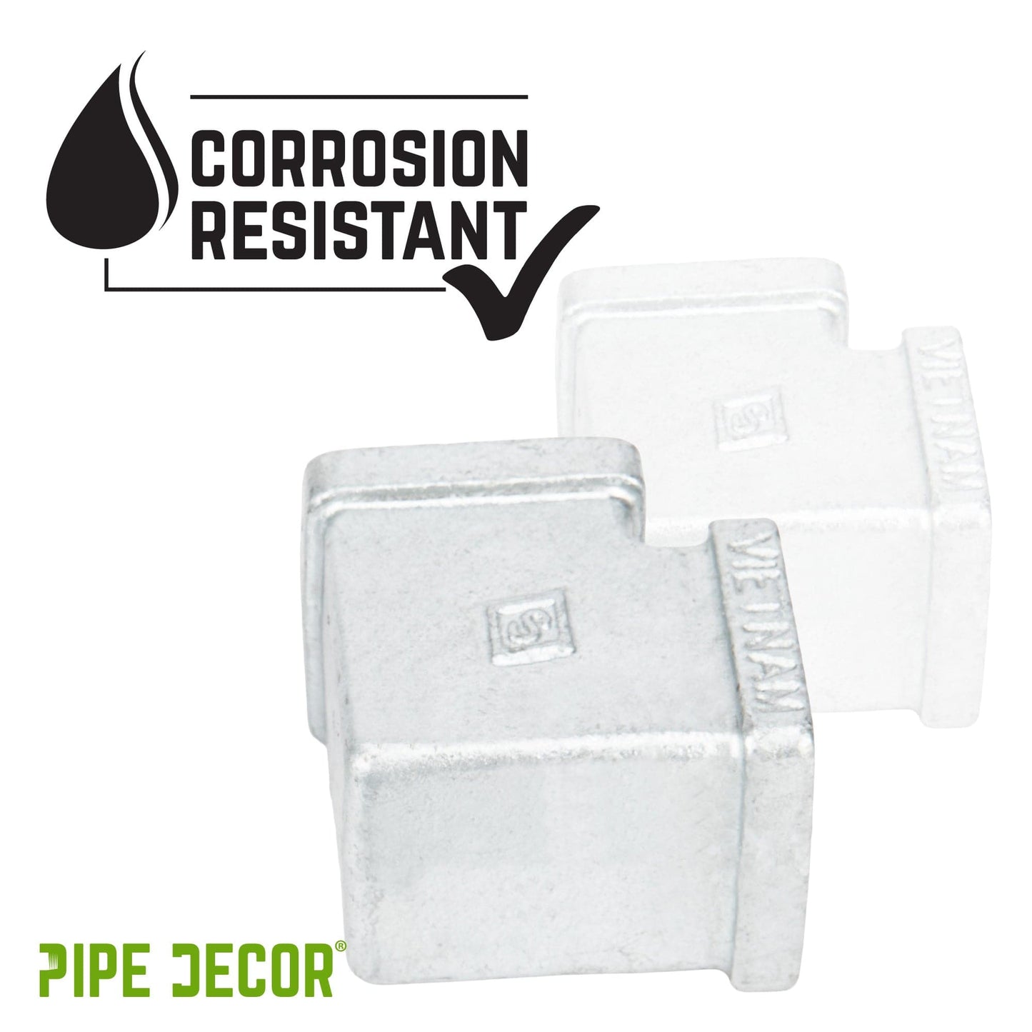 1 in. Galvanized Square 90 Degree Elbow