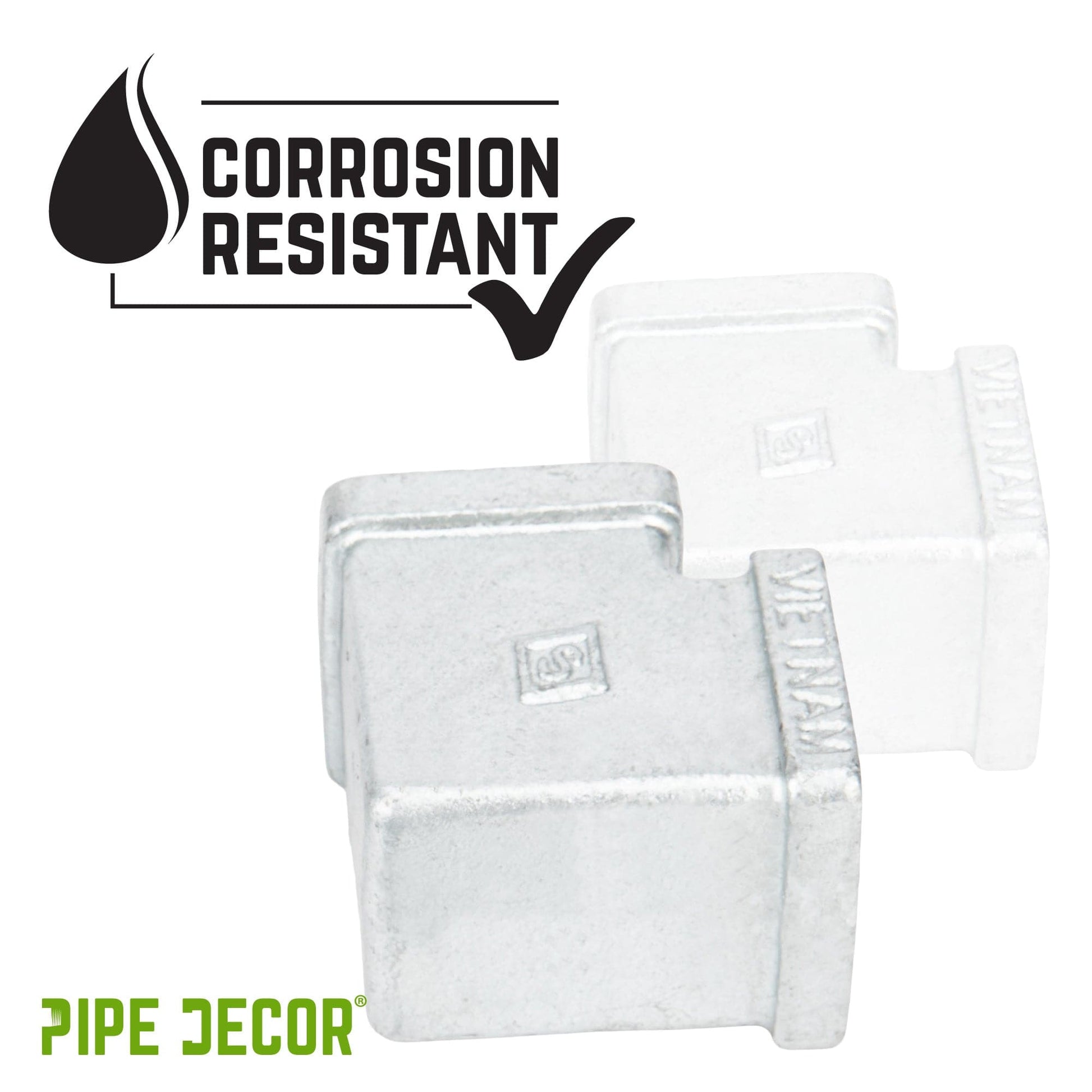 1 in. Galvanized Square 90 Degree Elbow