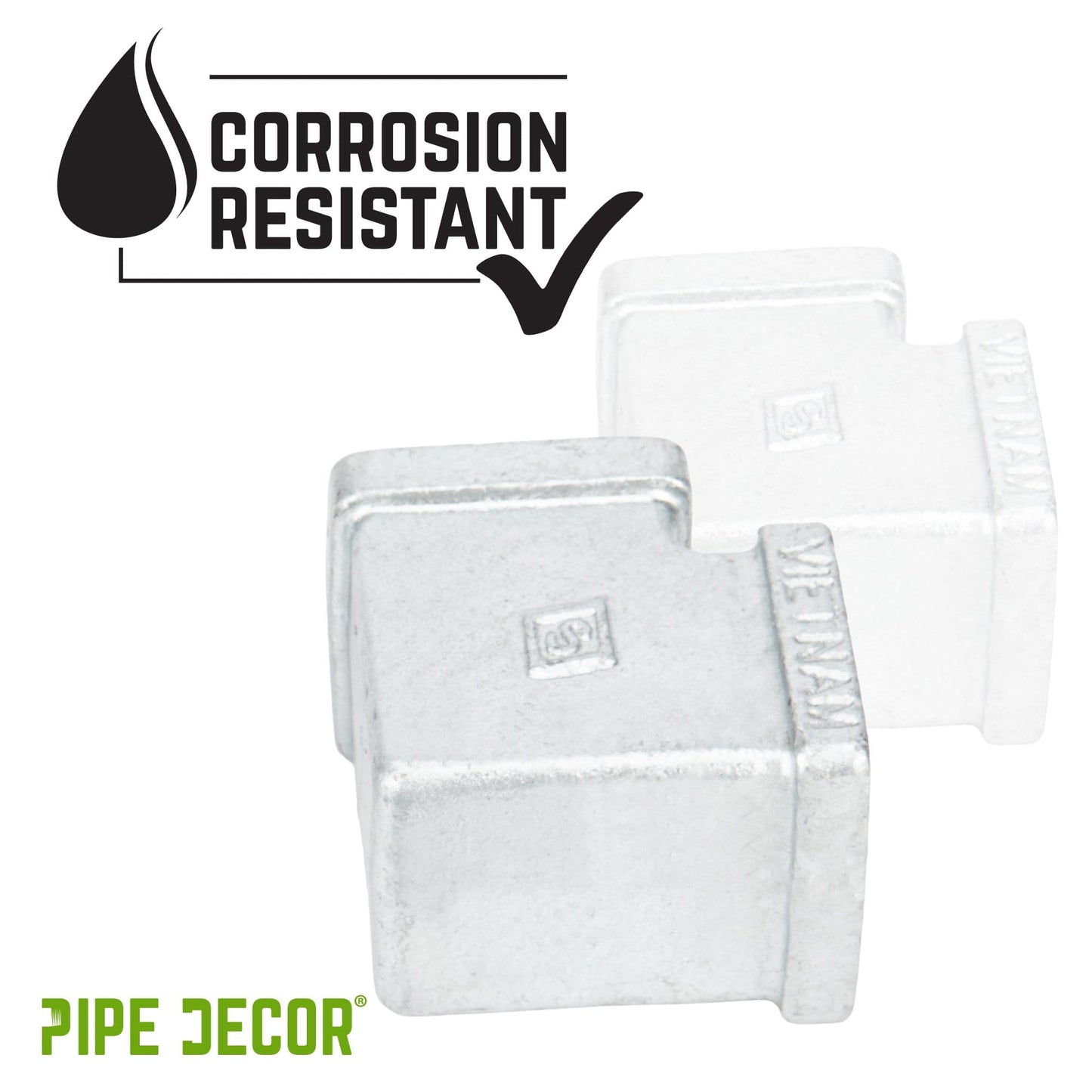 3/4 in. Galvanized Square 90 Degree Elbow