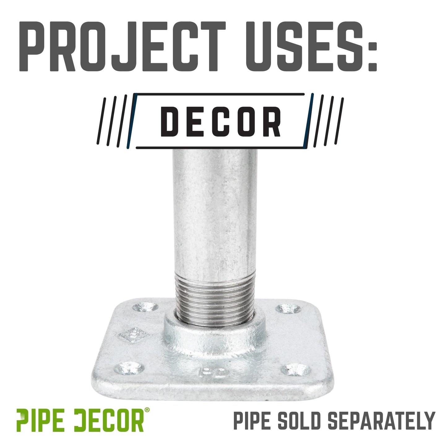 1 in. Galvanized Square Floor Flange