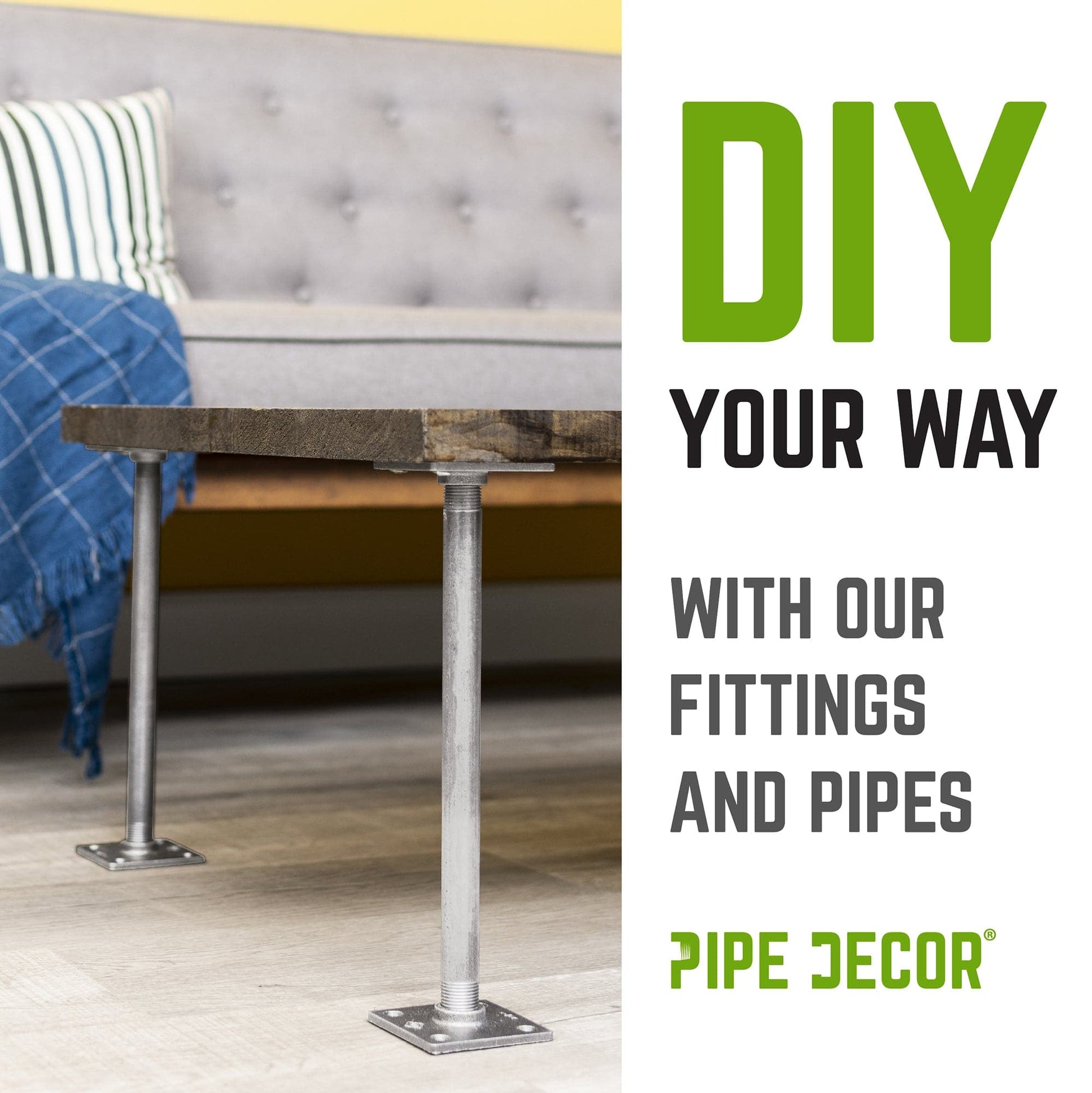 1/2 in. Galvanized Square Floor Flange