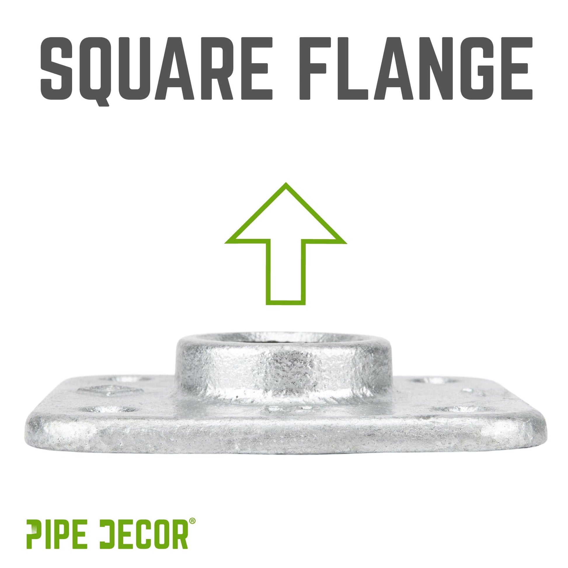 1/2 in. Galvanized Square Floor Flange