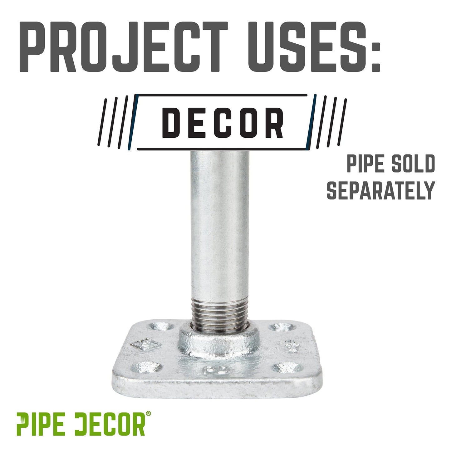 1/2 in. Galvanized Square Floor Flange