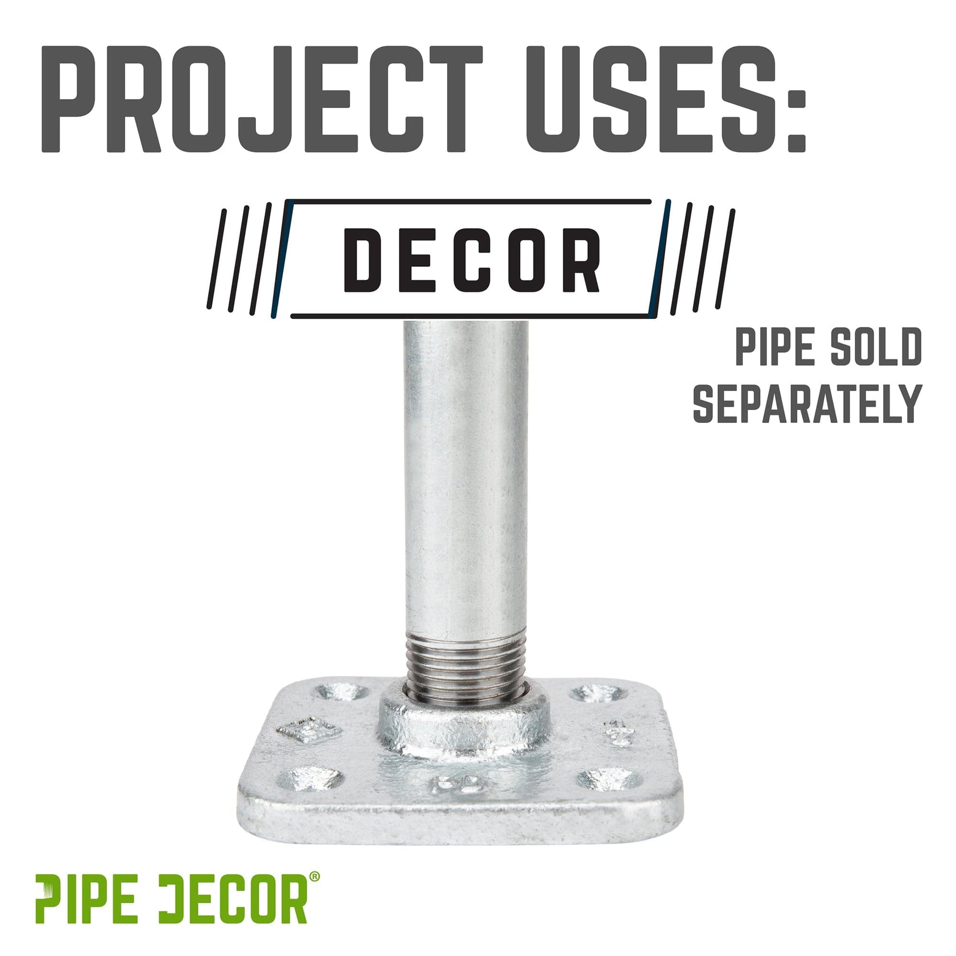 1/2 in. Galvanized Square Floor Flange