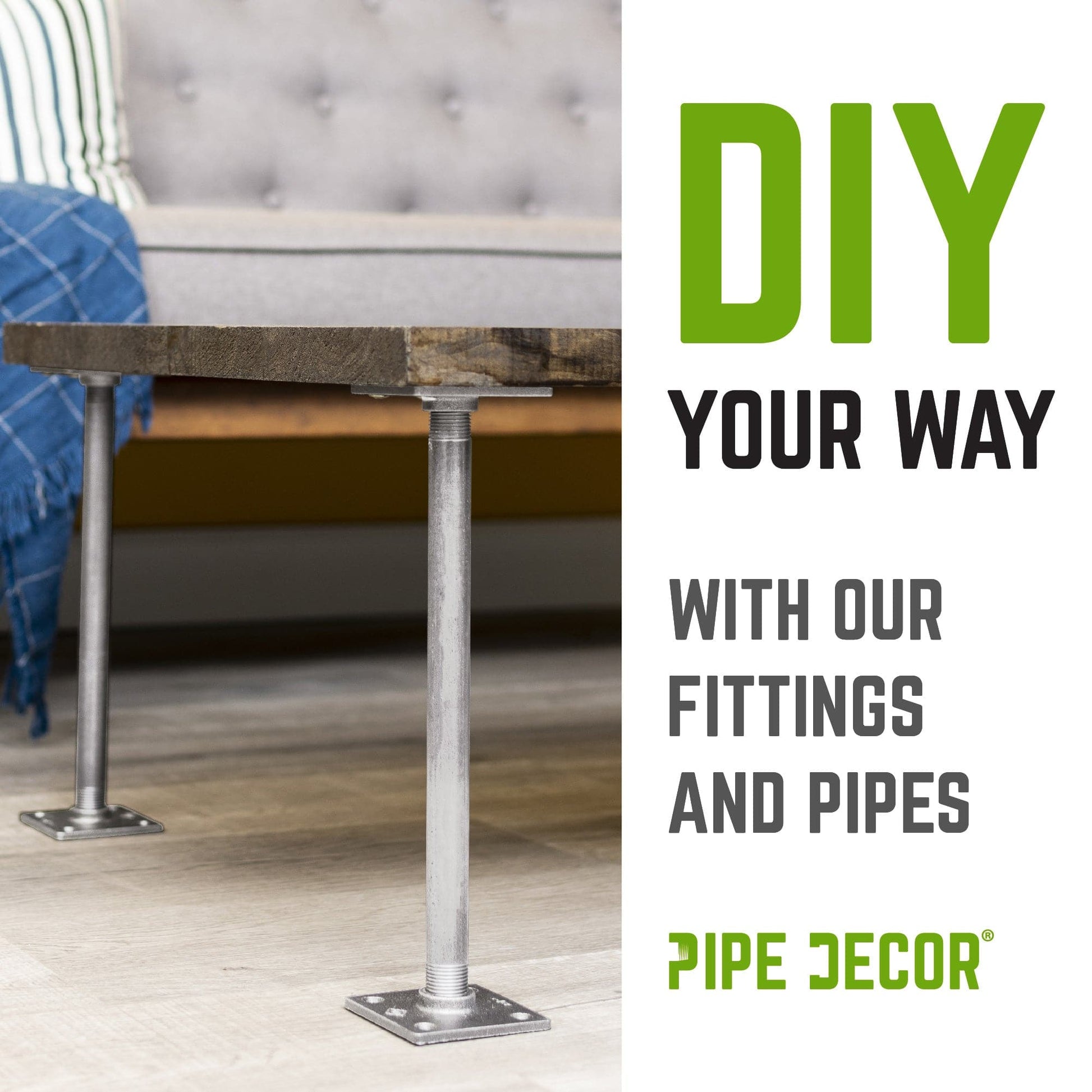 3/4 in. Galvanized Square Floor Flange