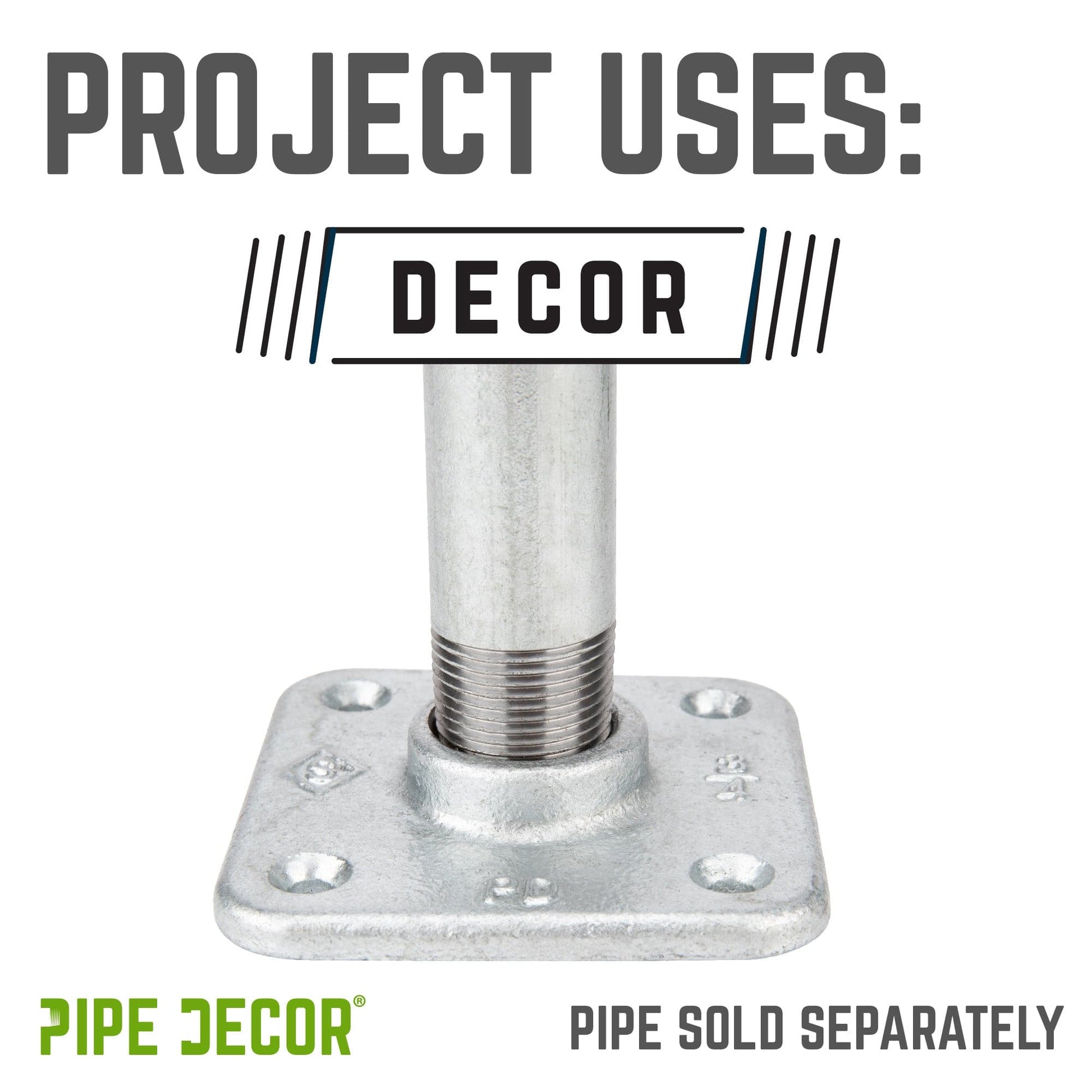 3/4 in. Galvanized Square Floor Flange