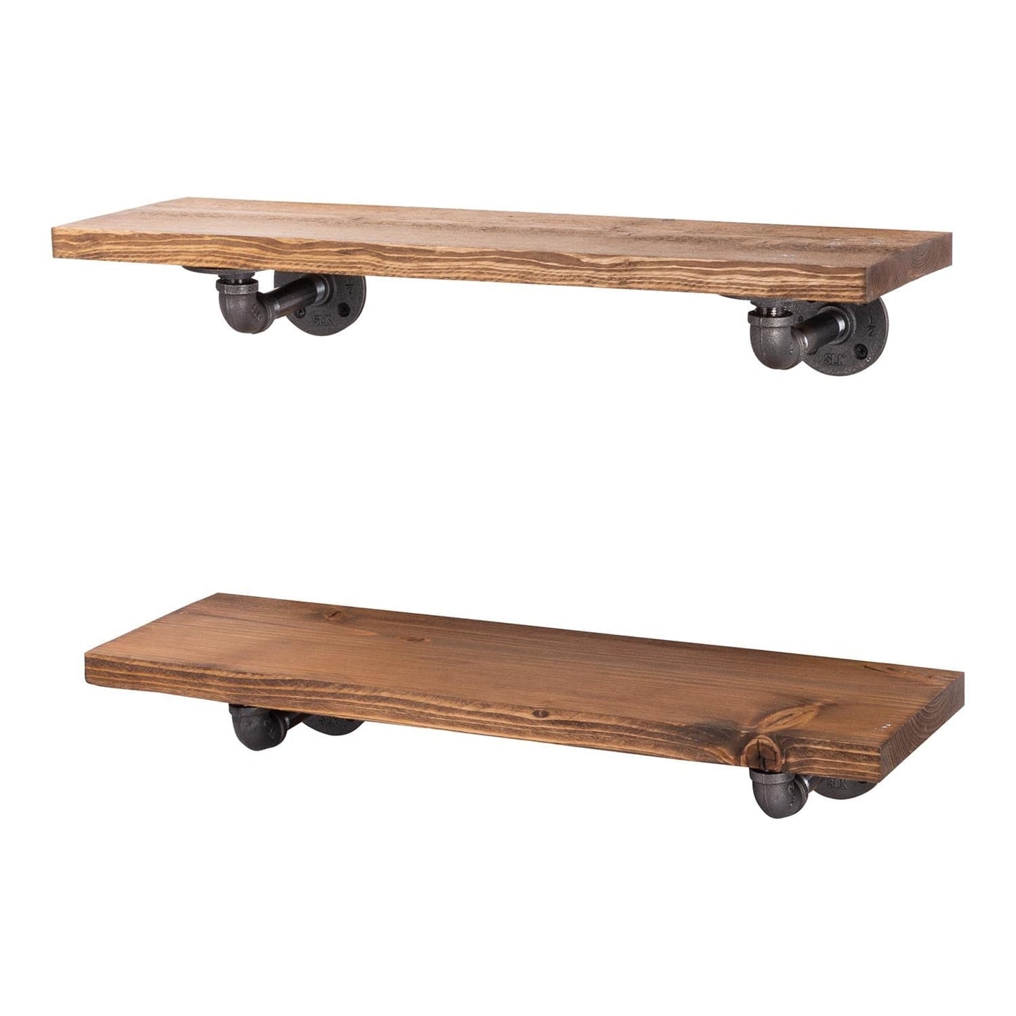 RESTORE Autumn Brown 24 in. Shelves with L-Shaped Brackets