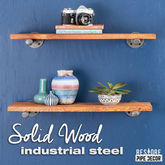 RESTORE Sunset Cedar 24 in. Shelves with Straight Brackets