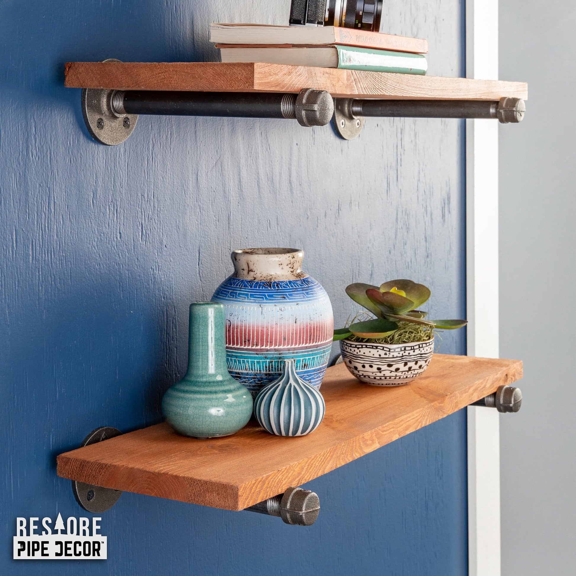 RESTORE Sunset Cedar 24 in. Shelves with Straight Brackets