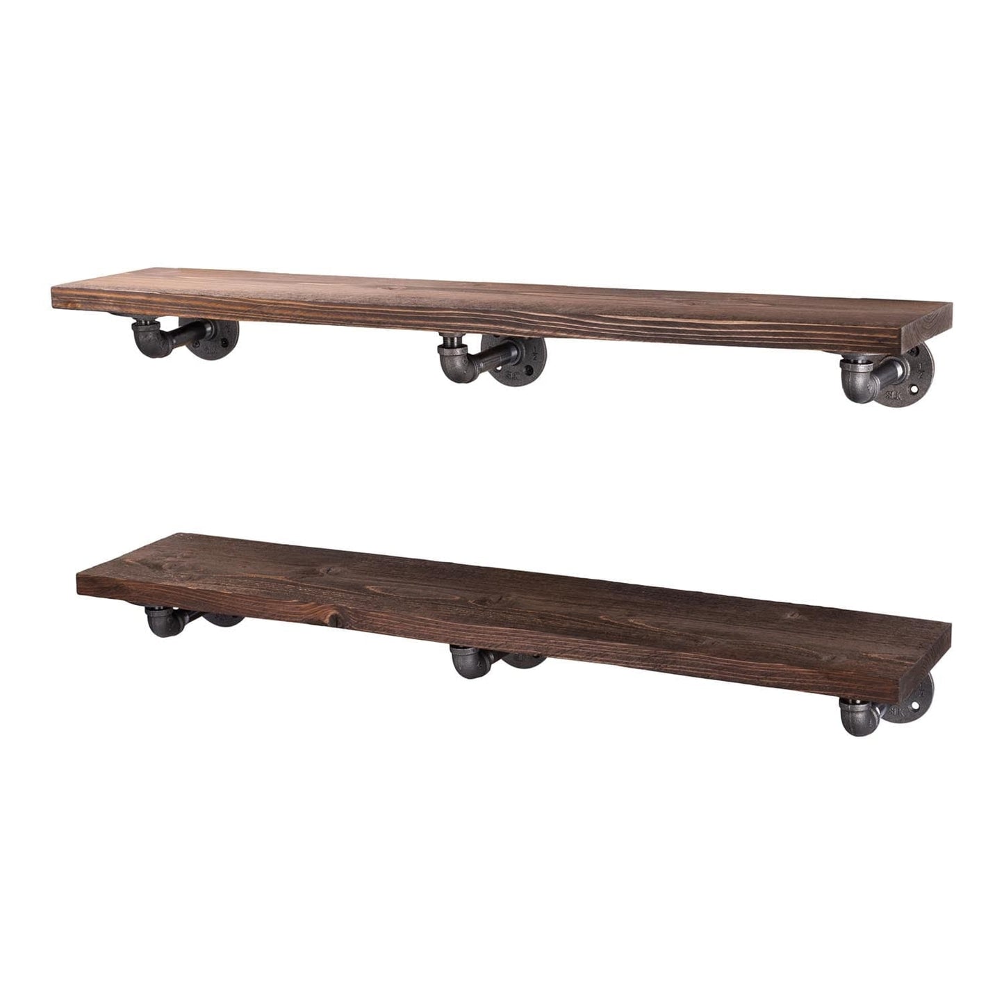 RESTORE Trail Brown 36 in. Shelves with L-Shaped Brackets