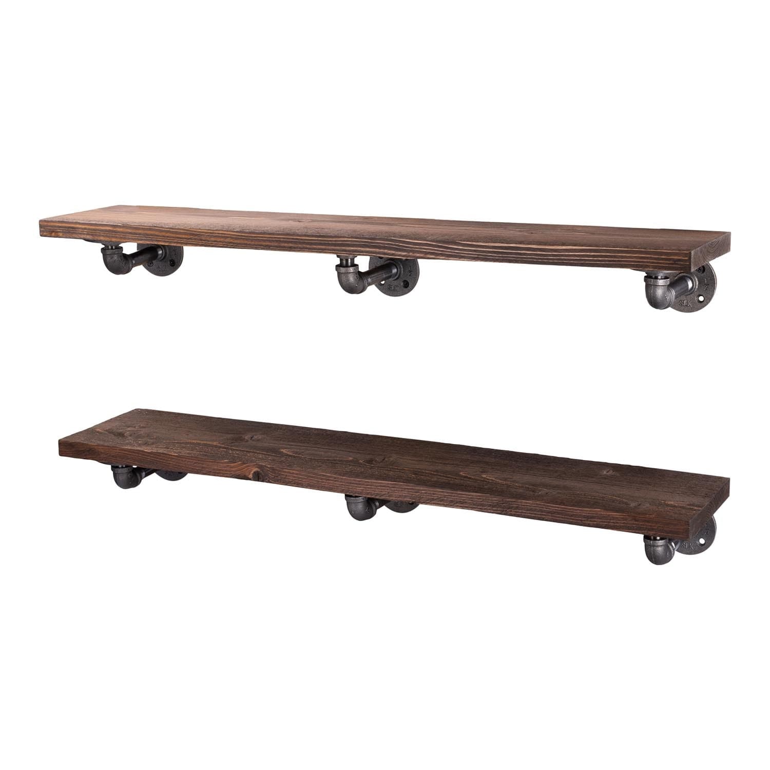 RESTORE Trail Brown 36 in. Shelves with L-Shaped Brackets