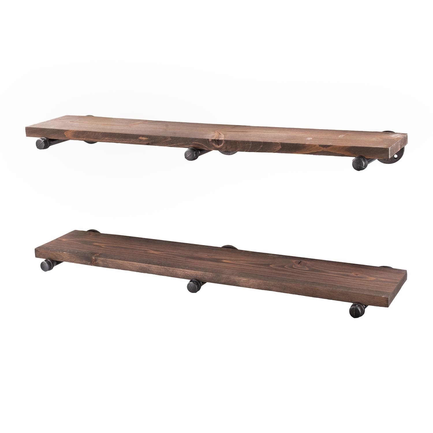RESTORE Sunset Brown 36 in. Shelves with Straight Brackets