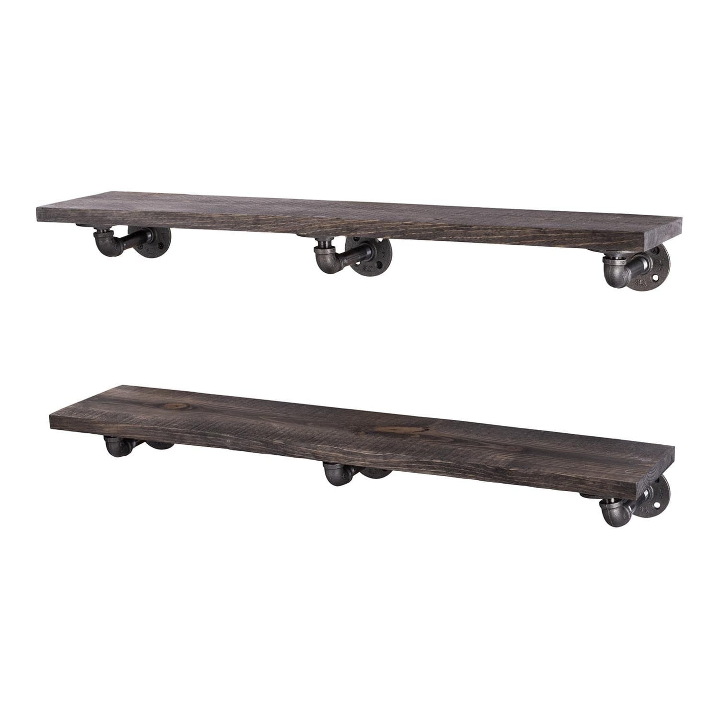 RESTORE Boulder Black 36 in. Shelves with L-Shaped Brackets