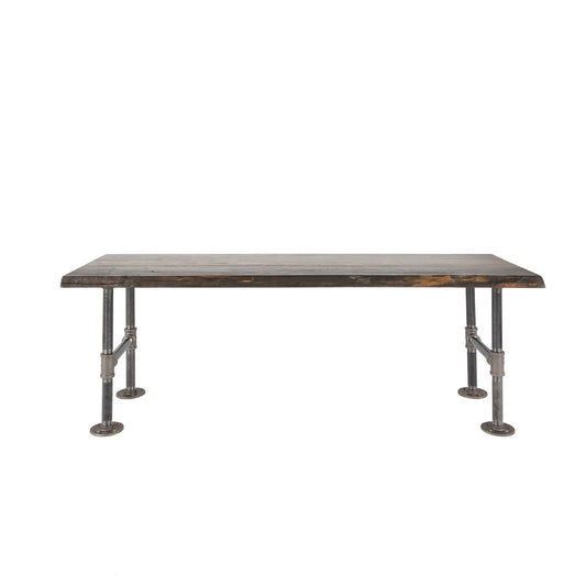 RESTORE Boulder Black Solid Live Edge Wood Accent Bench