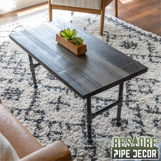 RESTORE Boulder Black Solid Wood Coffee Table