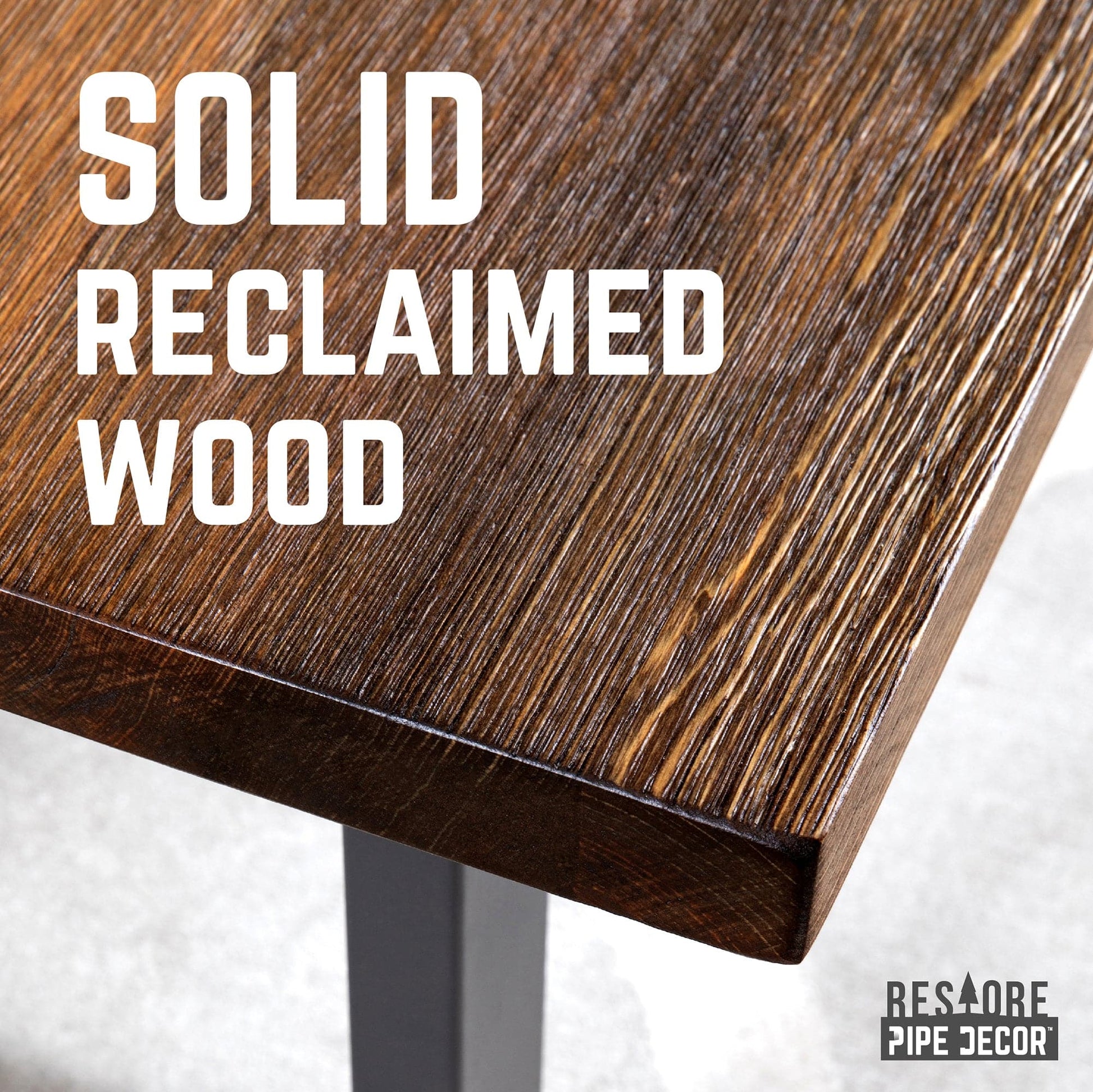 Skyline Boulder Black Solid Wood Coffee Table with 12 in. Landscape Legs