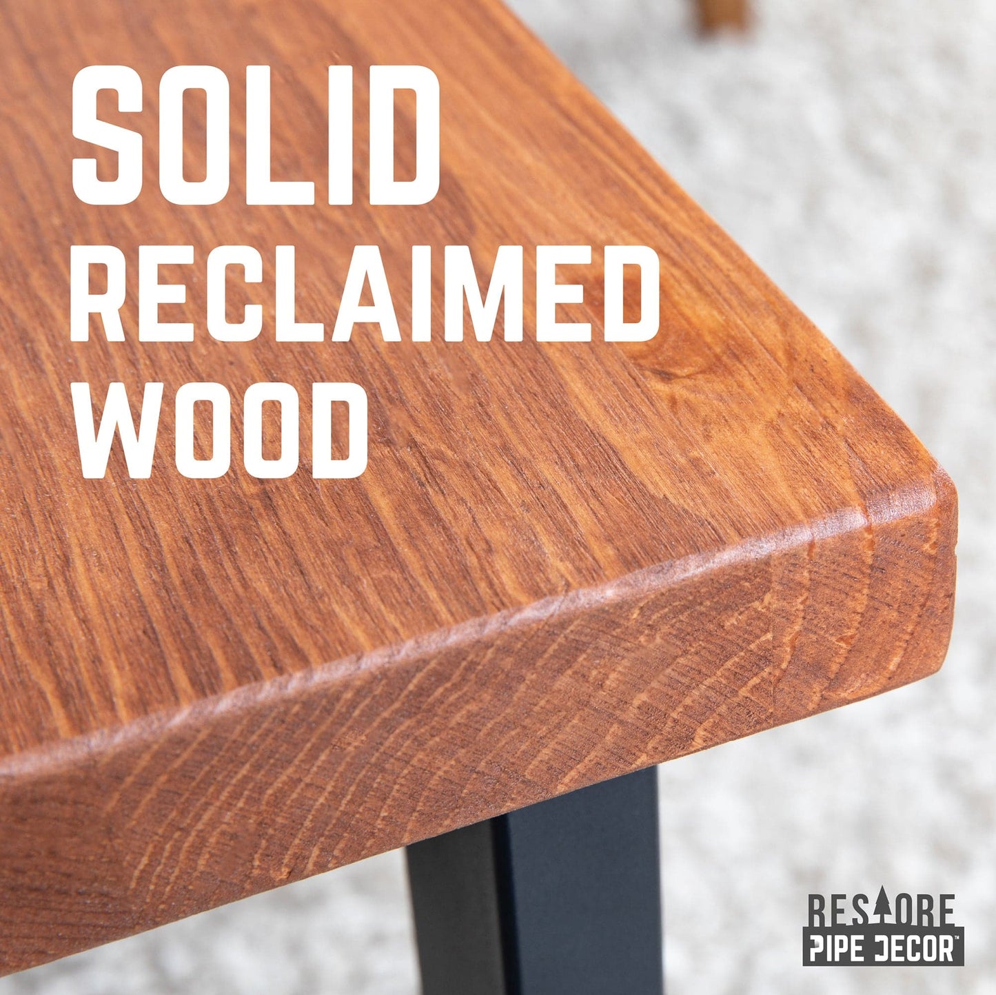 Skyline Sunset Cedar Solid Wood Coffee Table with 12 in. Landscape Legs