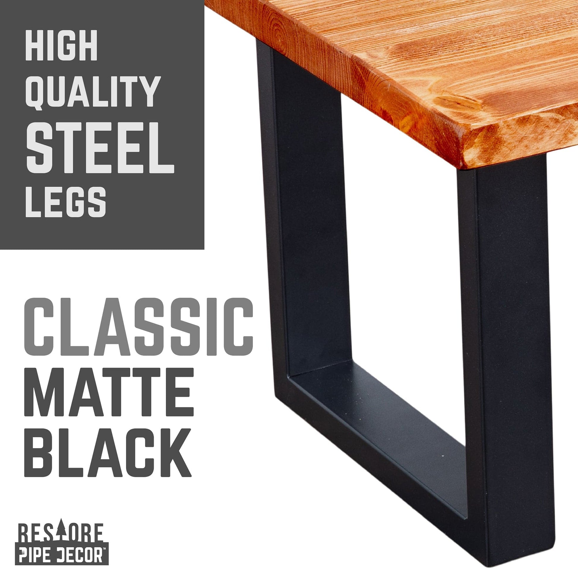 Skyline Sunset Cedar Solid Wood Coffee Table with 18 in. Landscape Legs