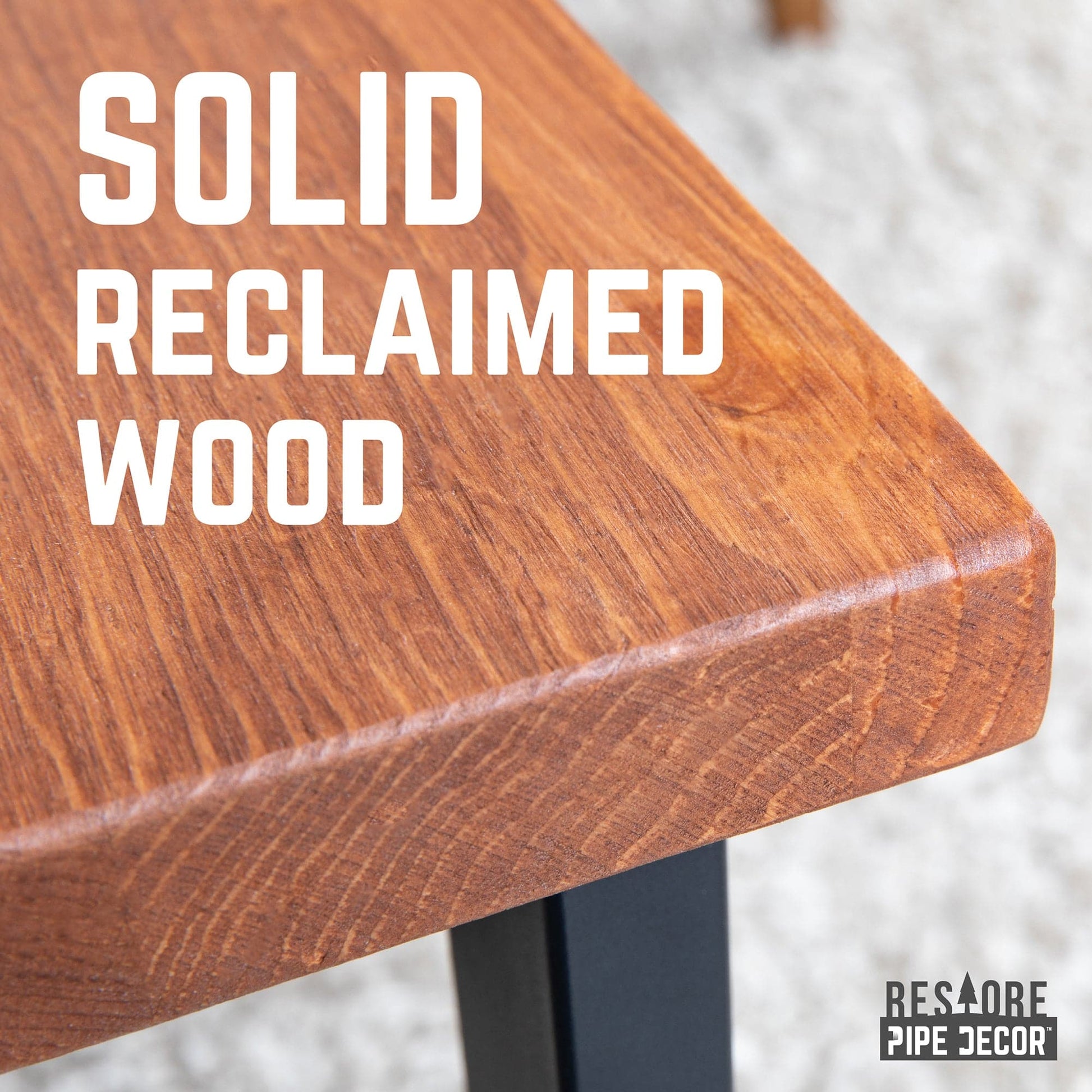 Skyline Sunset Cedar Solid Wood Coffee Table with 18 in. Landscape Legs