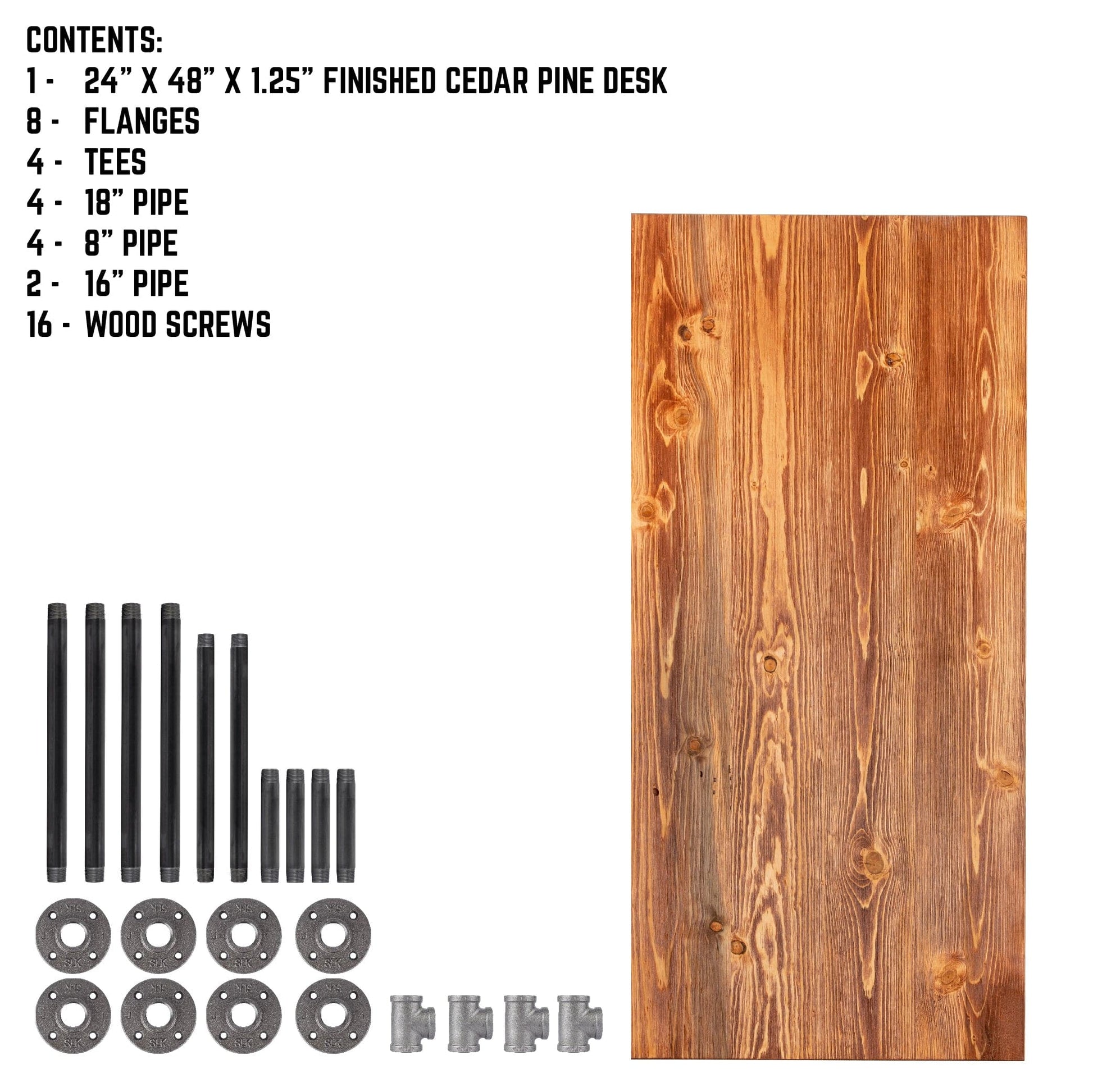 RESTORE Sunset Cedar Solid Wood Office Desk