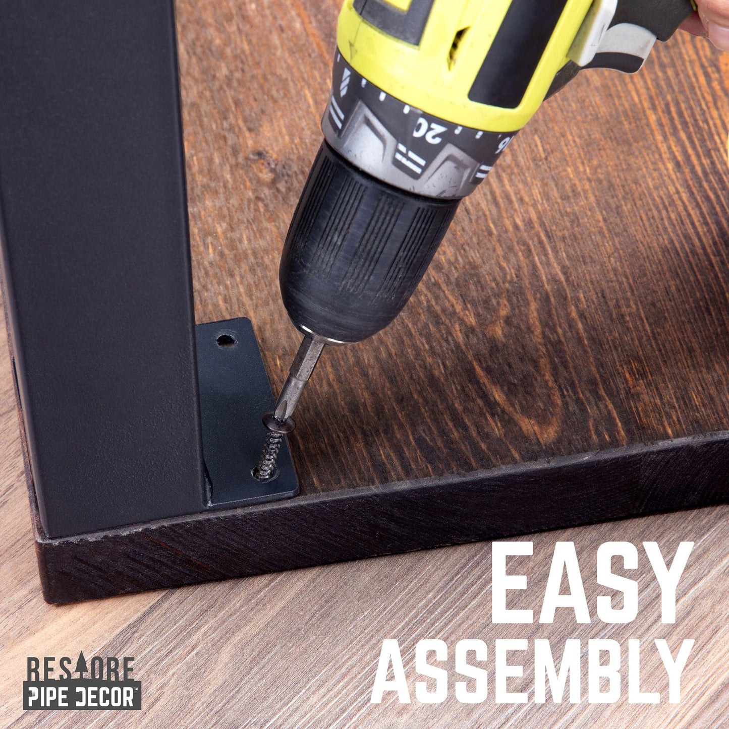 Skyline Boulder Black Solid Wood Desk with 28 in. High-Rise Legs