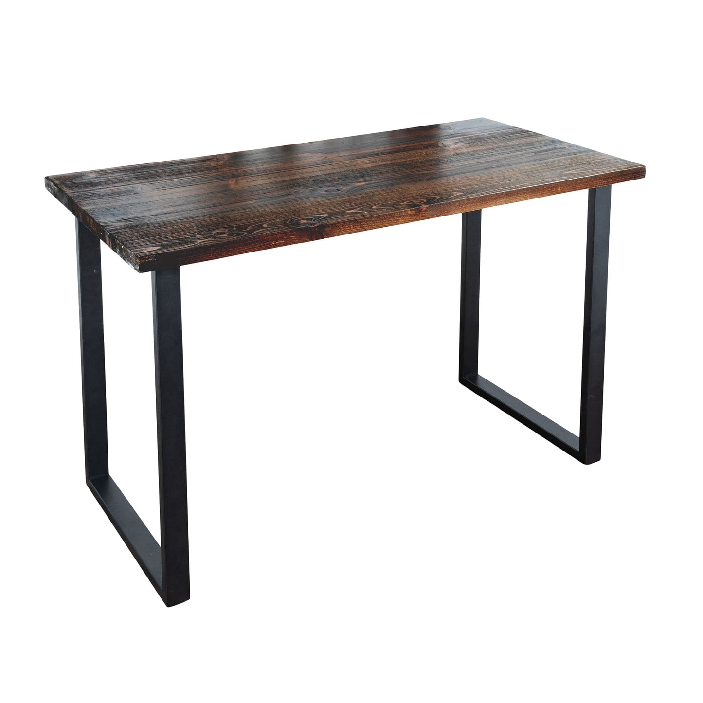 Skyline Boulder Black Solid Wood Desk with 28 in. Landscape Legs