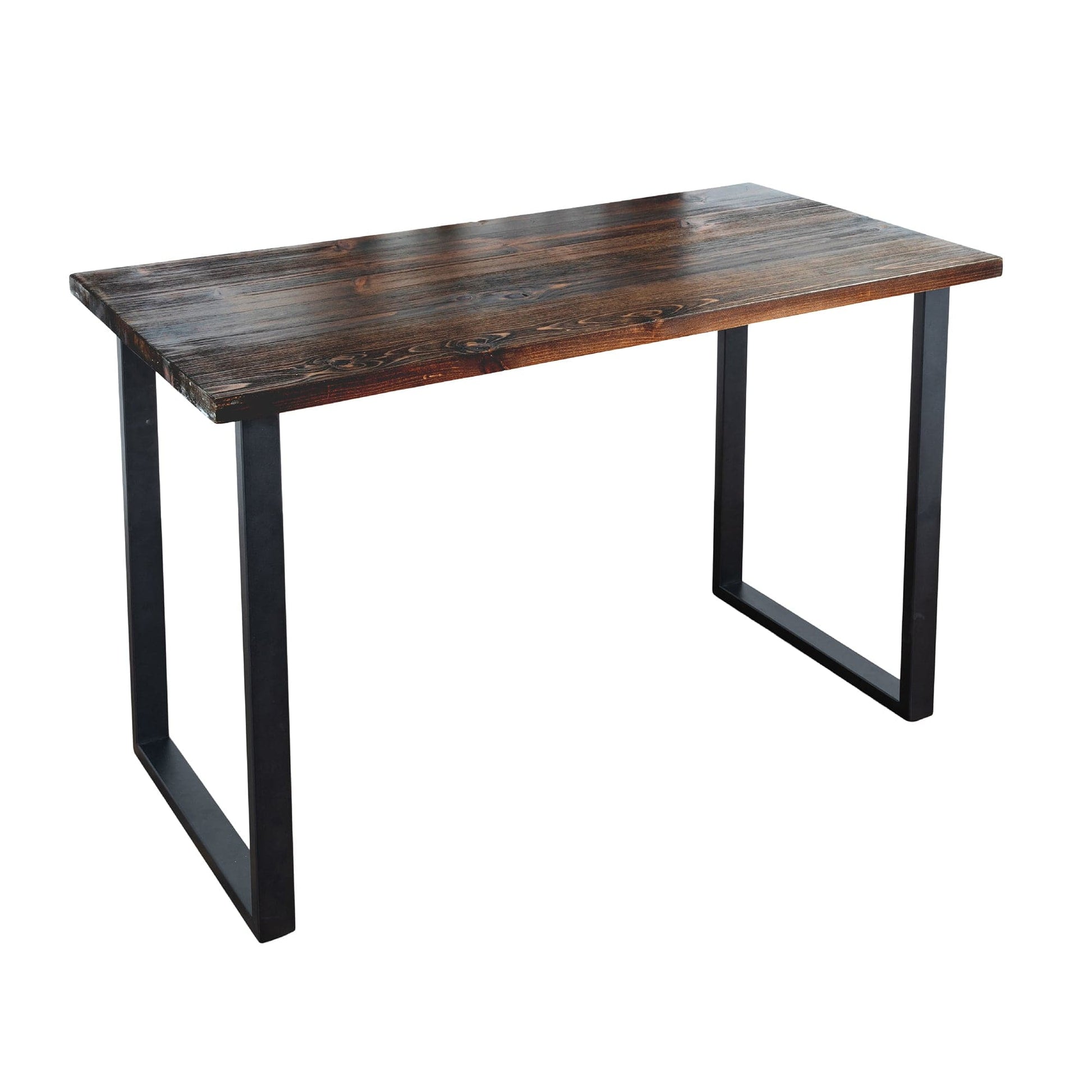 Skyline Boulder Black Solid Wood Desk with 28 in. Landscape Legs