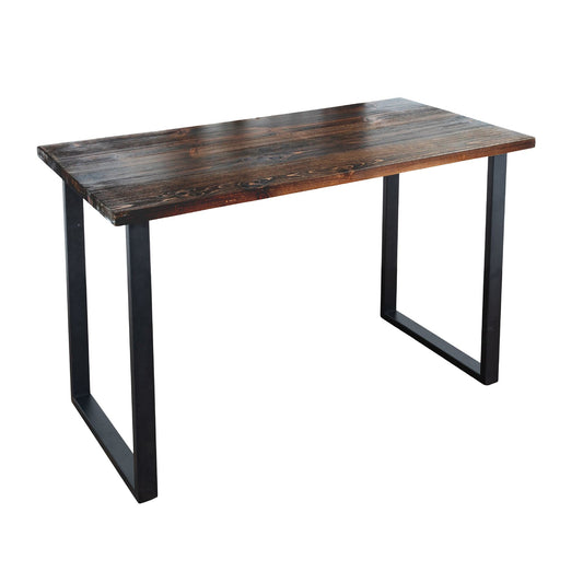 Skyline Boulder Black Solid Wood Desk with 28 in. Landscape Legs
