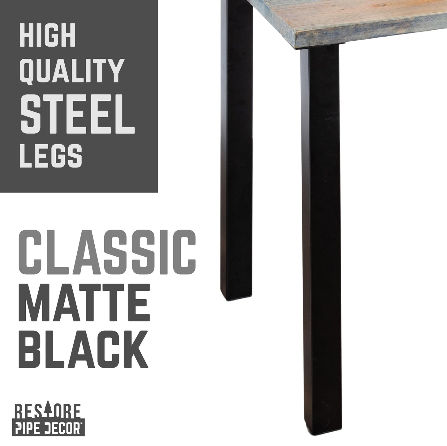 Skyline Riverstone Grey Solid Wood Desk with 28 in. High-Rise Legs