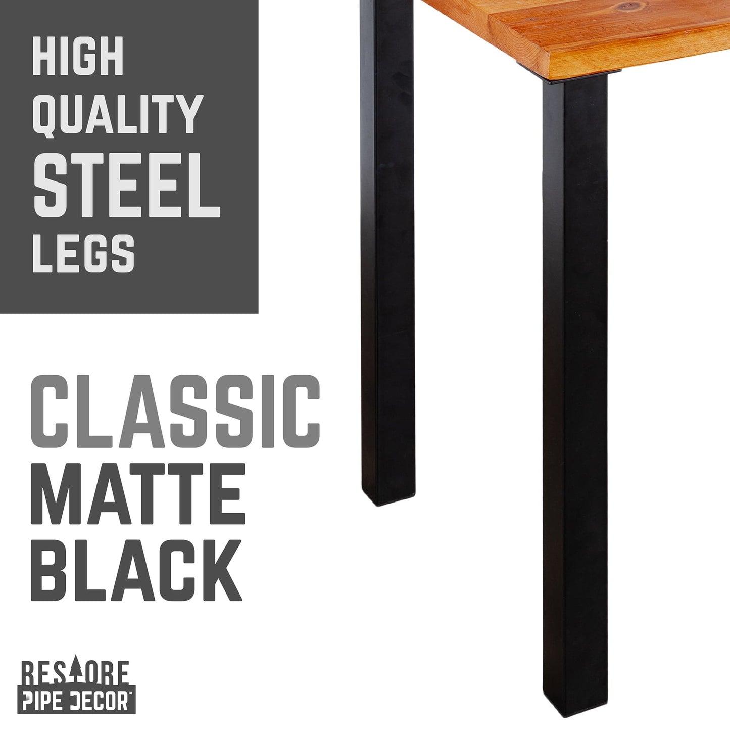 Skyline Sunset Cedar Solid Wood Desk with 28 in. High-Rise Legs