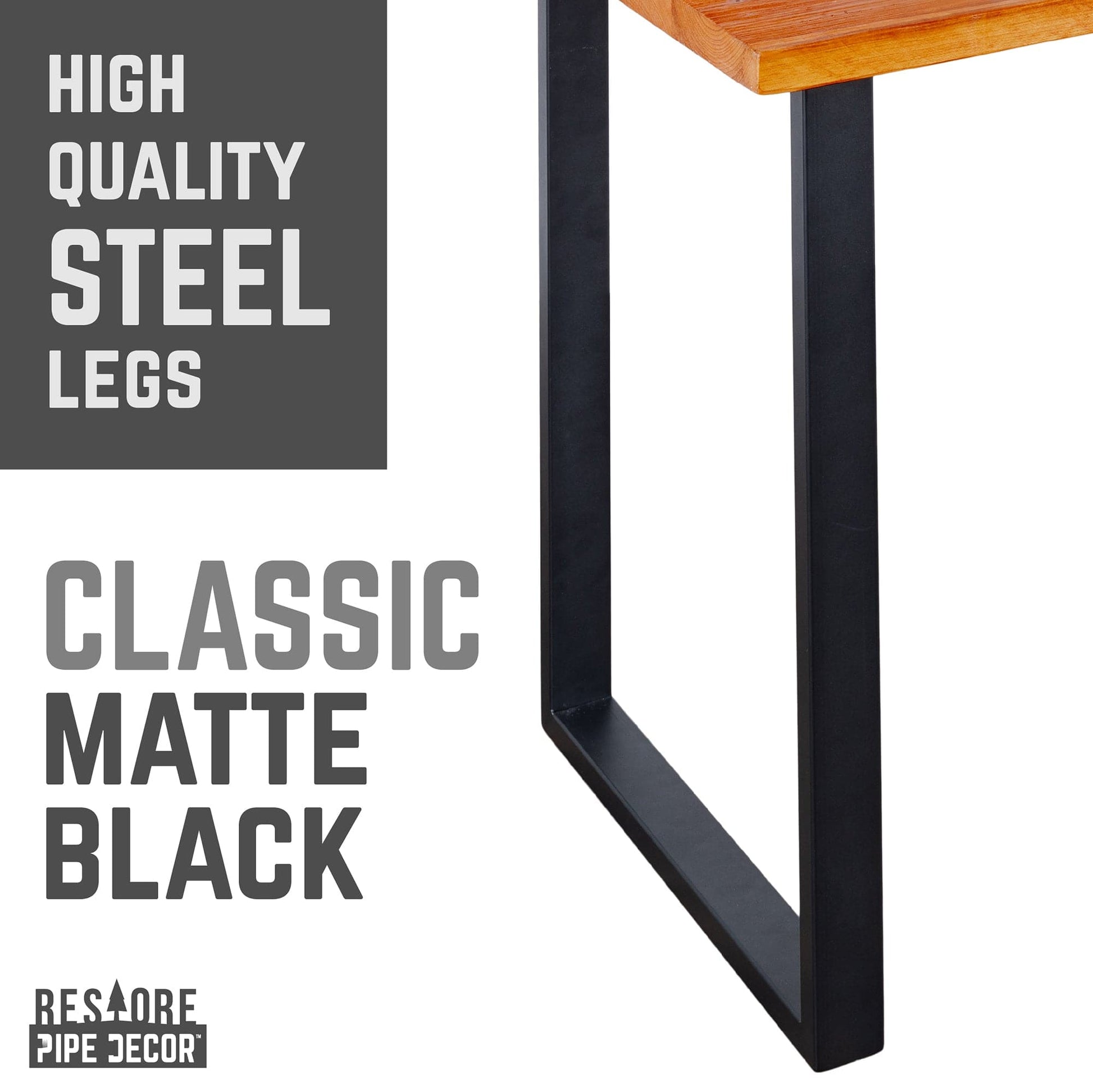 Skyline Sunset Cedar Solid Wood Desk with 28 in. Landscape Legs