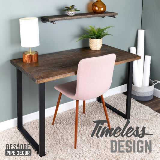 Skyline Trail Brown Solid Wood Desk with 28 in. Landscape Legs