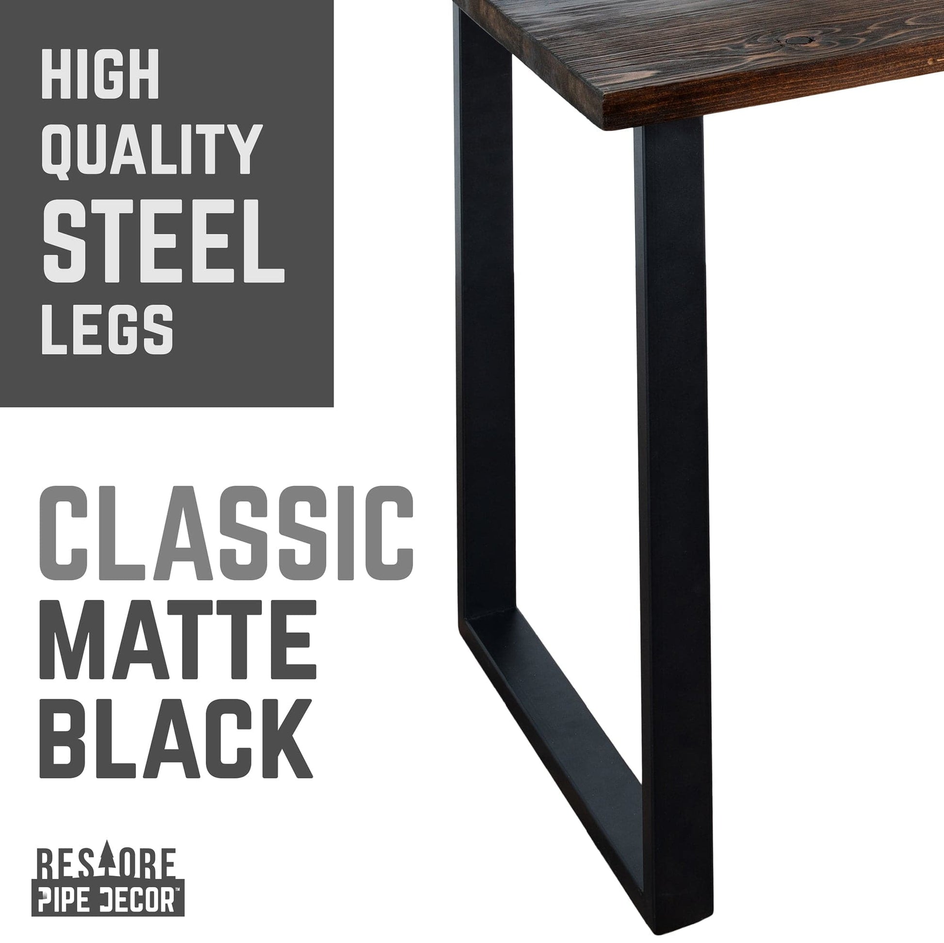 Skyline Trail Brown Solid Wood Desk with 28 in. Landscape Legs