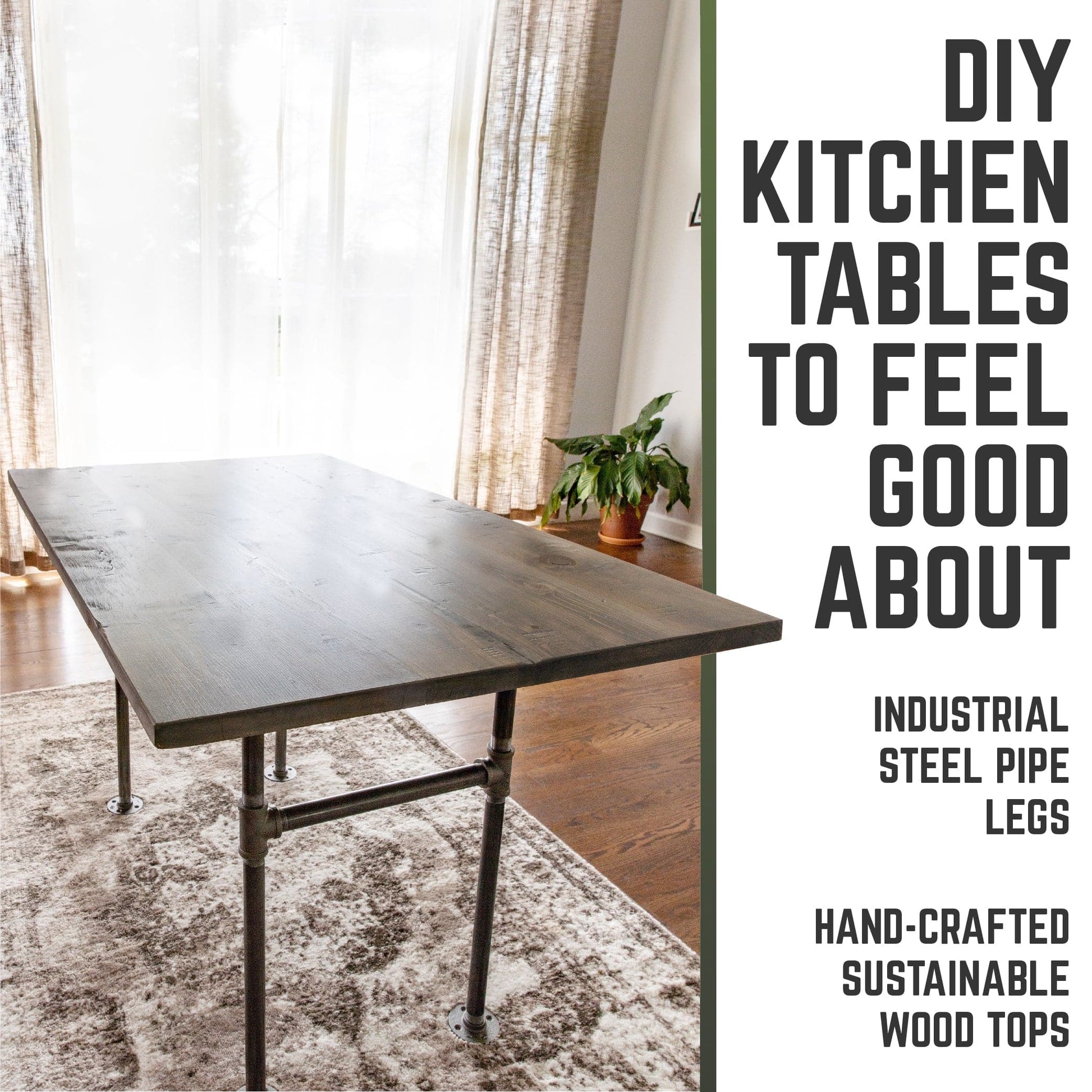 RESTORE Riverstone Grey Solid Wood Dining Table