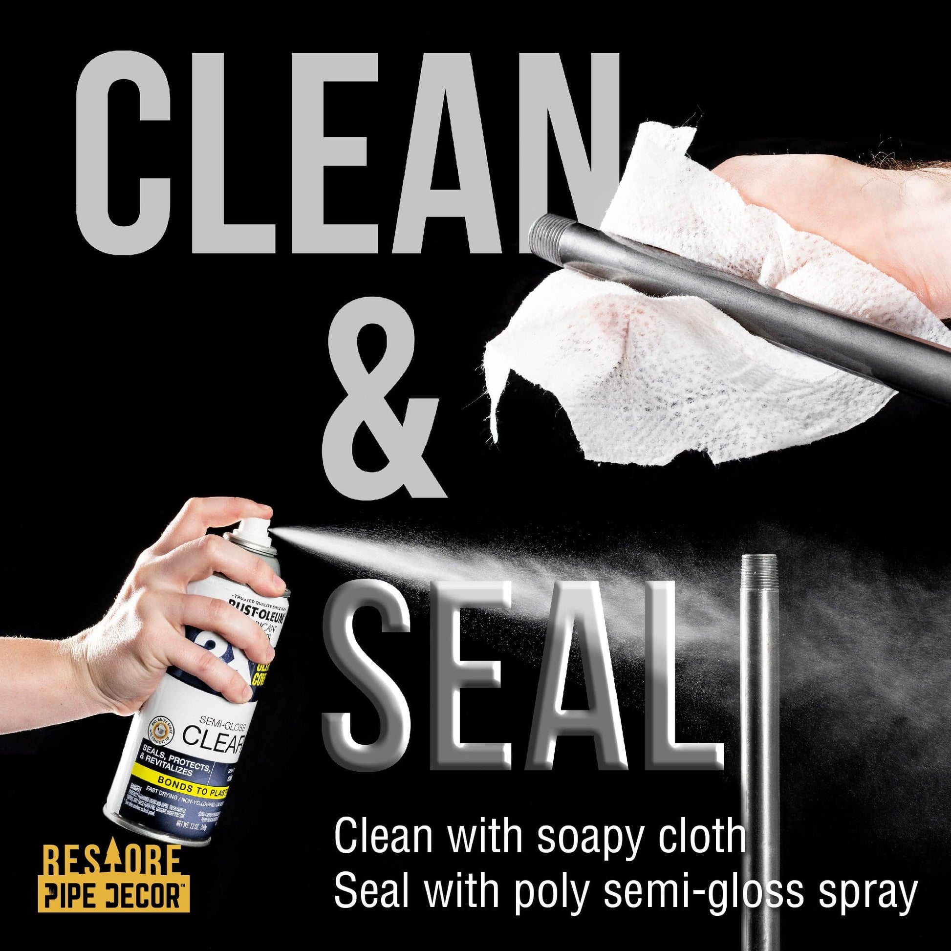 24 in. Wall Mounted Clothing Rack with Wood Shelf, Riverstone Grey