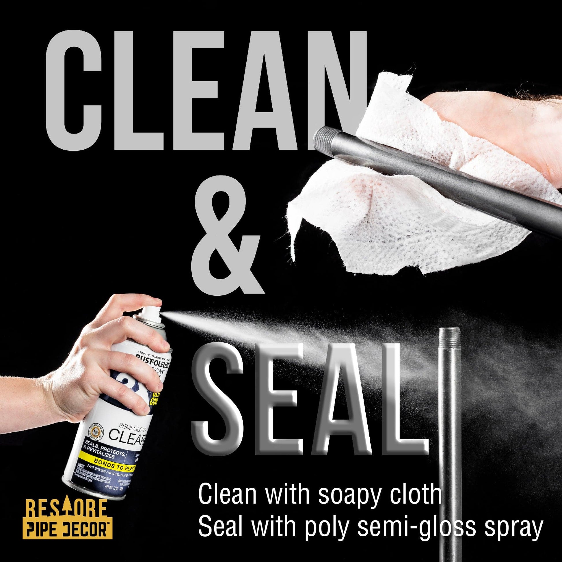 36 in. Wall Mounted Clothing Rack with Wood Shelf, Boulder Black