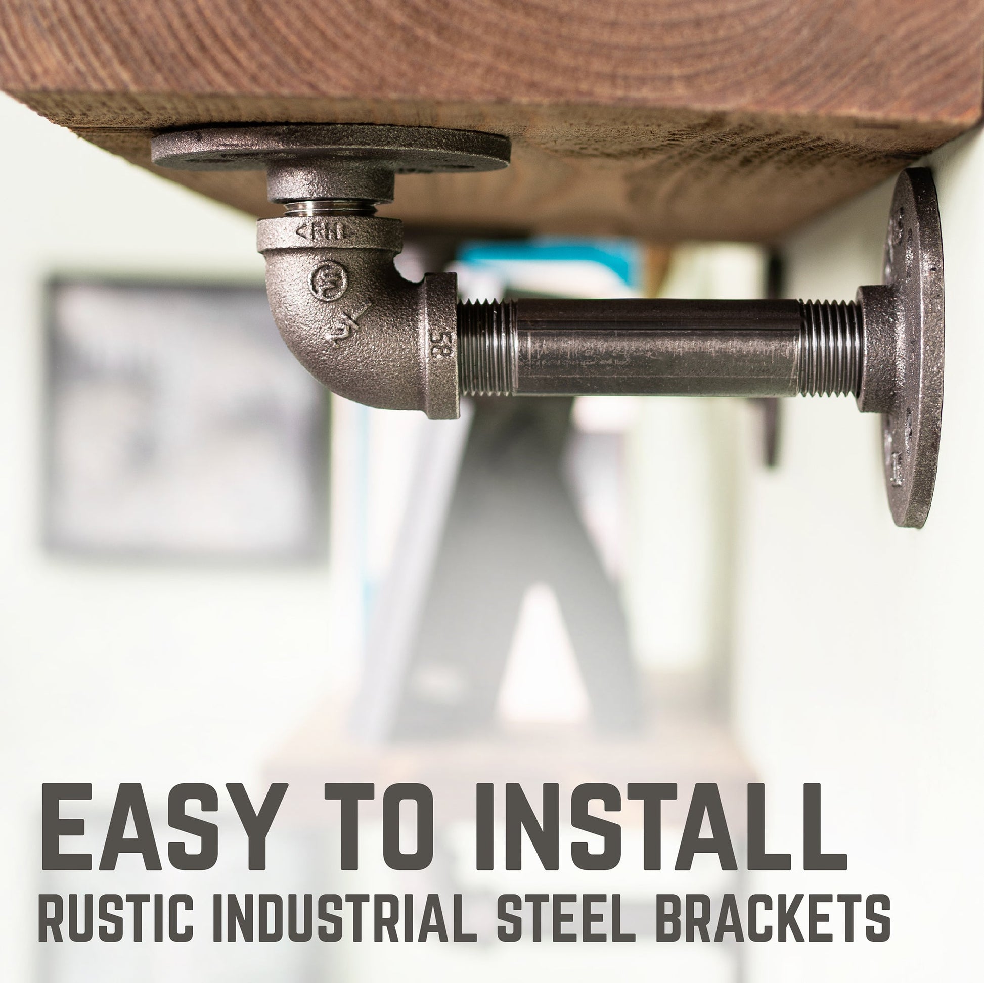 RESTORE Autumn Brown 24 in. Shelves with L-Shaped Brackets