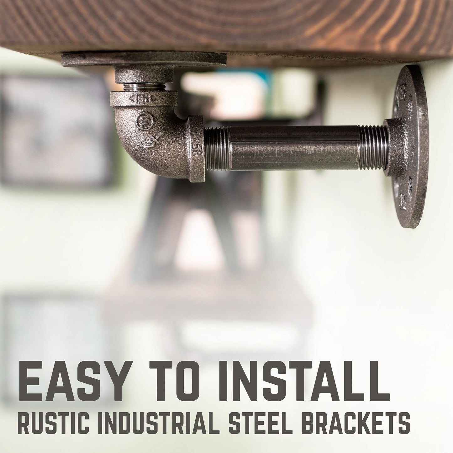 RESTORE Trail Brown 24 in. Shelves with L-Shaped Brackets