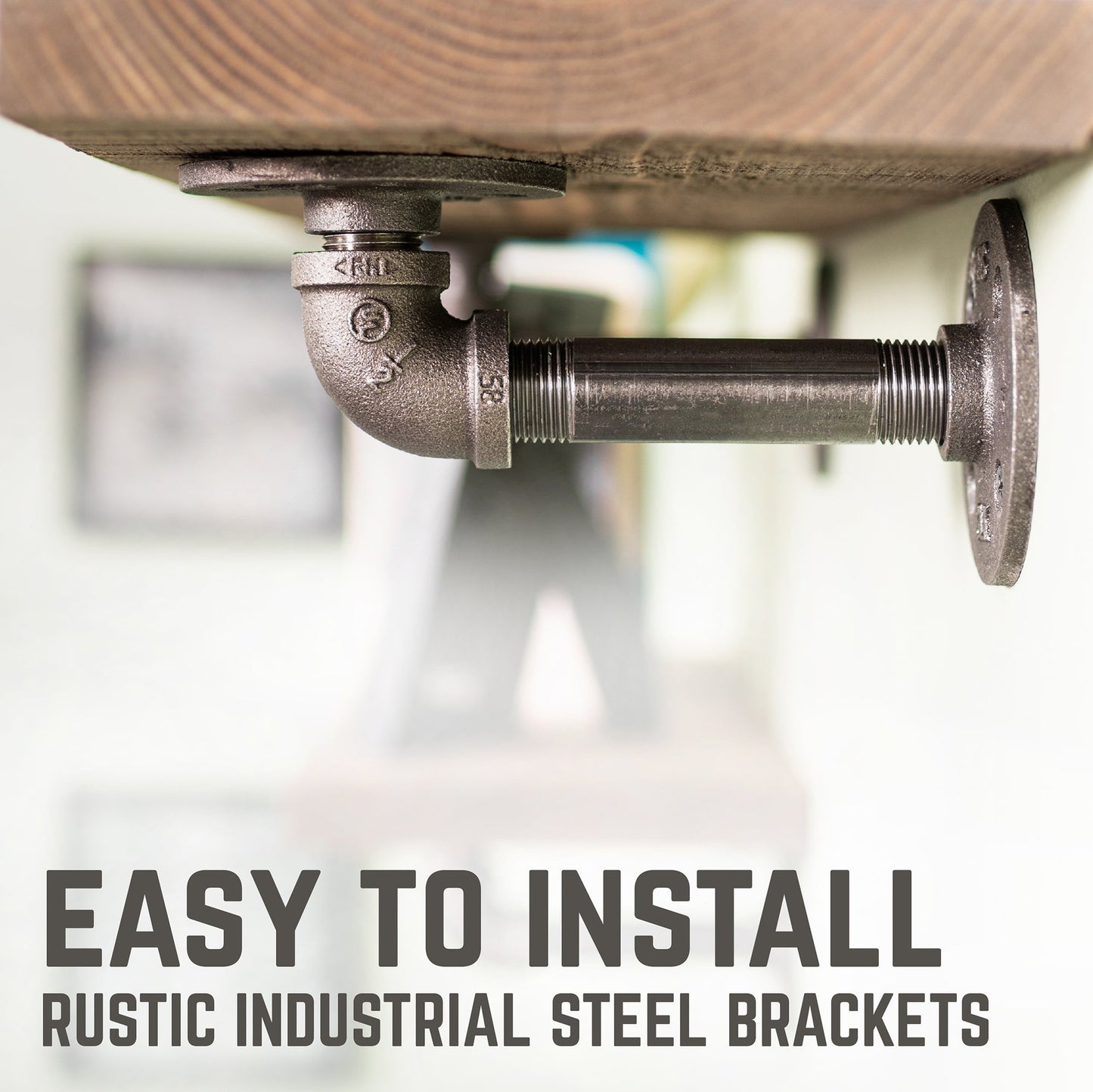 RESTORE Sunset Brown 24 in. Shelves with L-Shaped Brackets