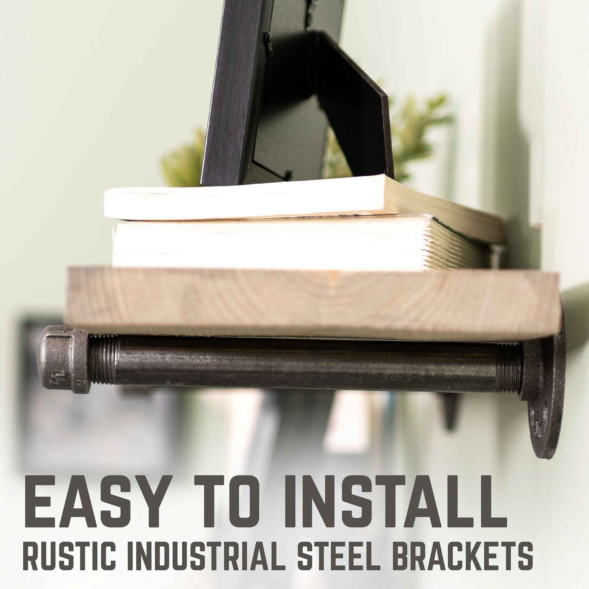 RESTORE Driftwood Tan 24 in. Shelves with Straight Brackets