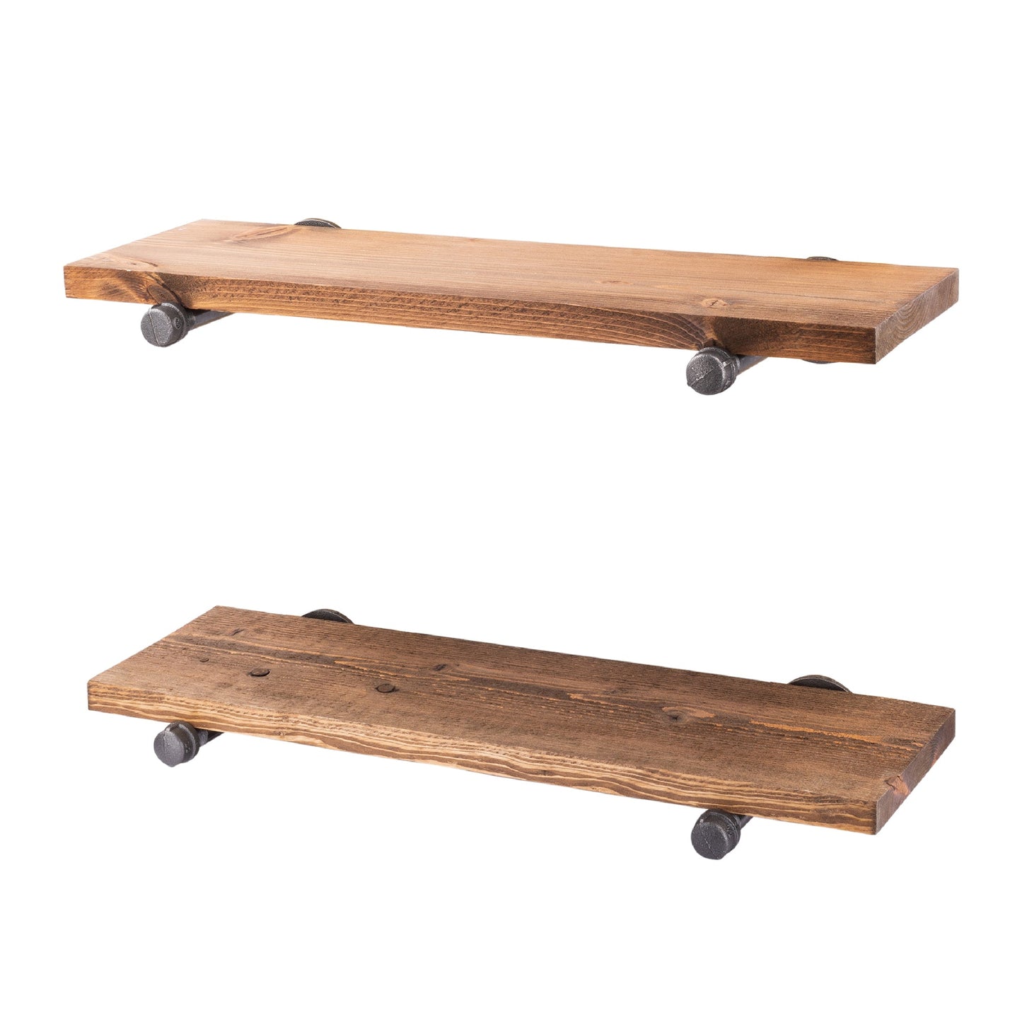 RESTORE Autumn Brown 24 in. Shelves with Straight Brackets