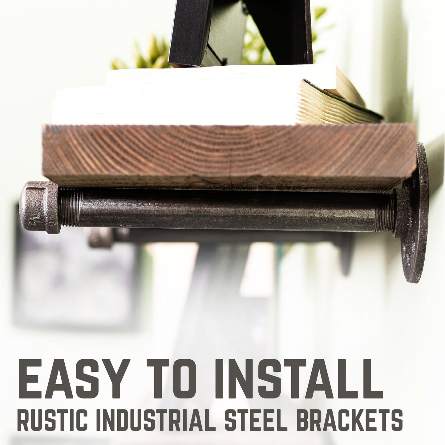 RESTORE Sunset Brown 36 in. Shelves with Straight Brackets