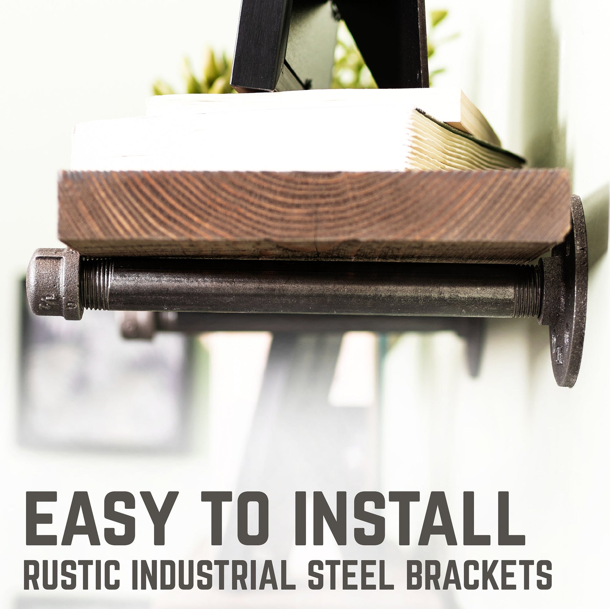 RESTORE Sunset Brown 36 in. Shelves with Straight Brackets