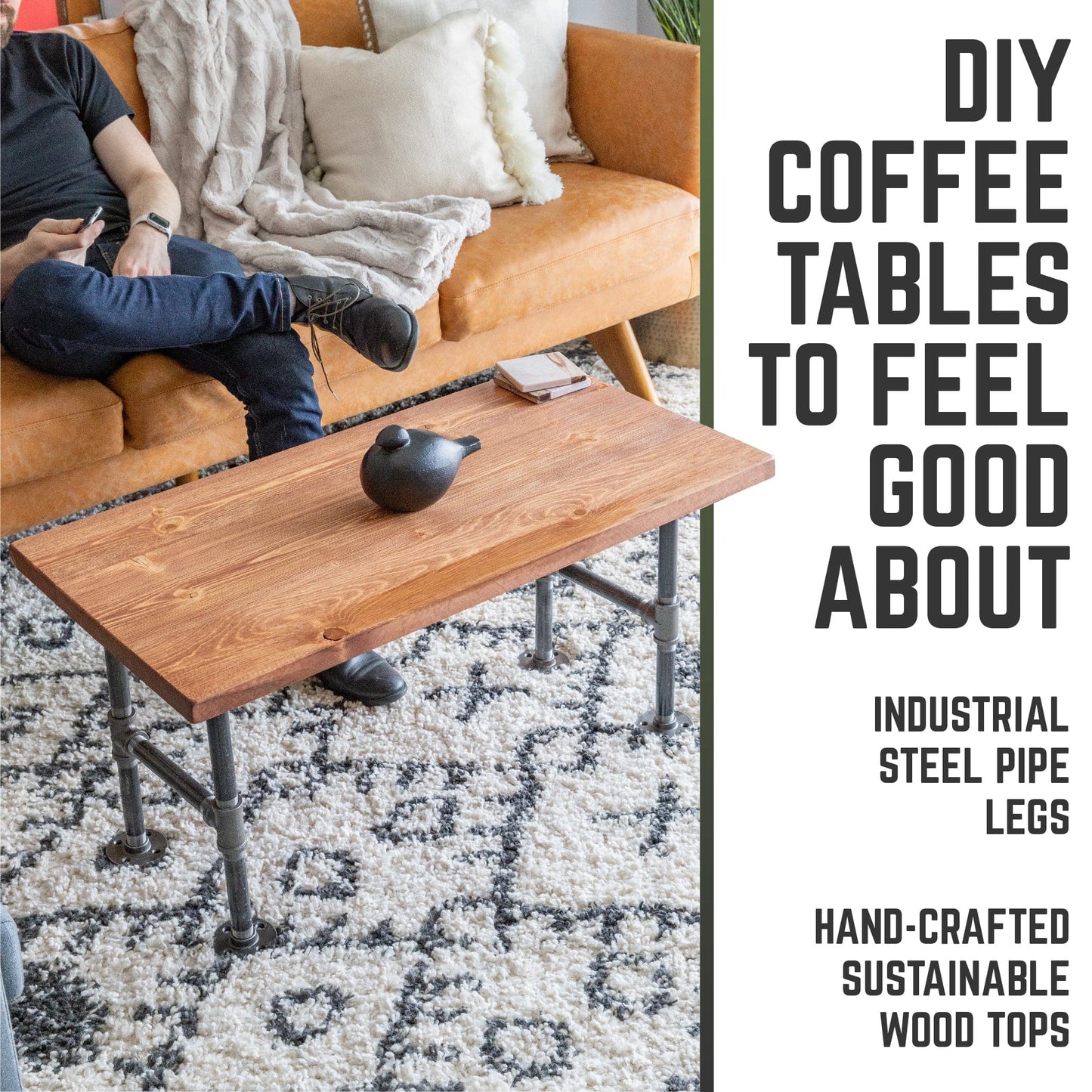 RESTORE Sunset Cedar Solid Wood Coffee Table